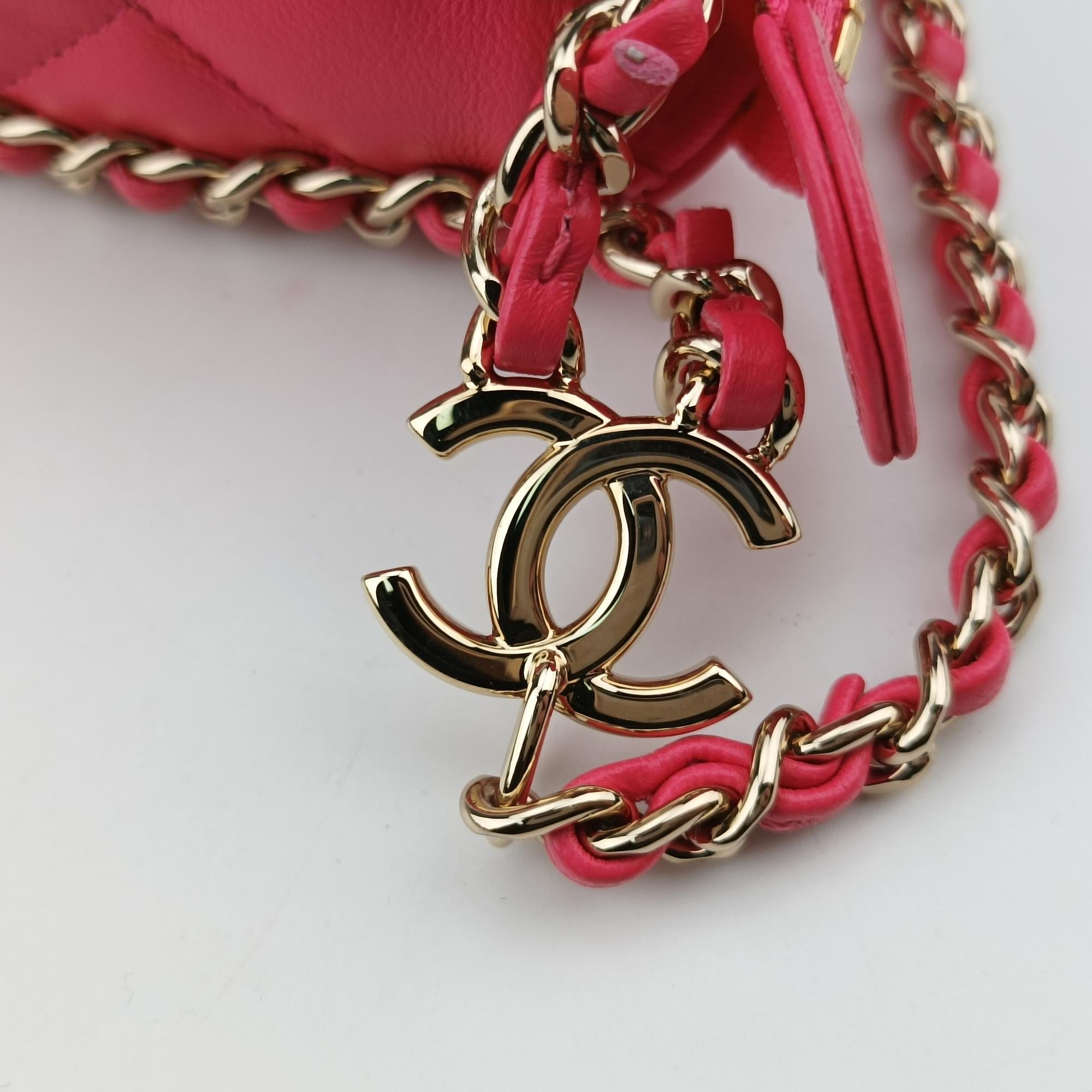 Pre-owned Chanel Around Hobo Matelasse Rose lambskin AS3917 shoulderbag | stylenewstar