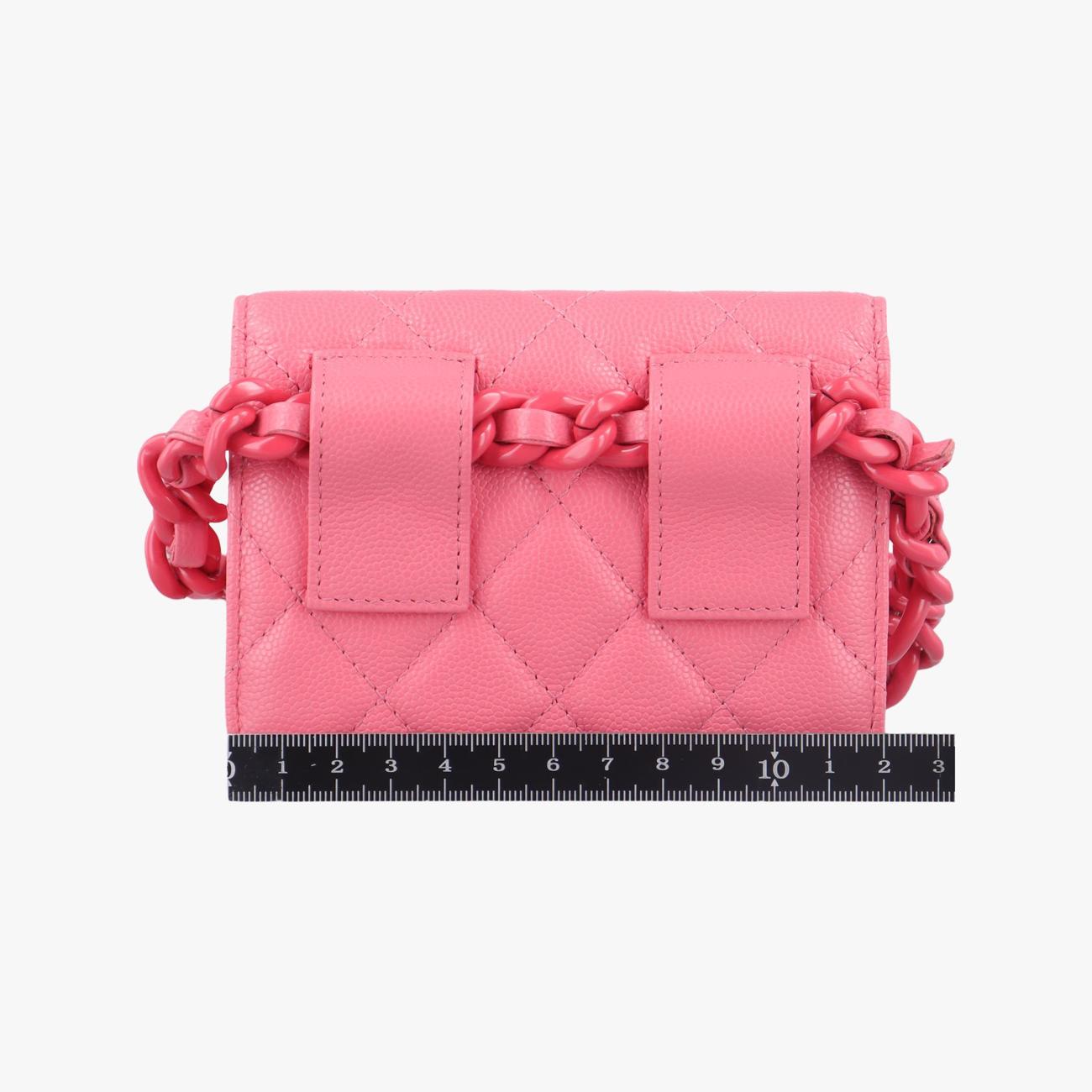 Pre-owned Chanel TRENDY CC¡¡ Pink caviar skin AP1955 bum bag/waist bag | stylenewstar