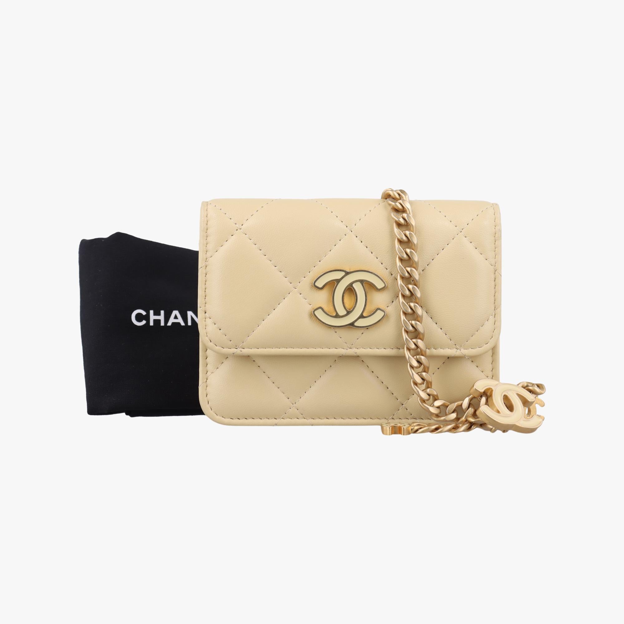 TRENDY CC Flap Yellow lambskin 31890979