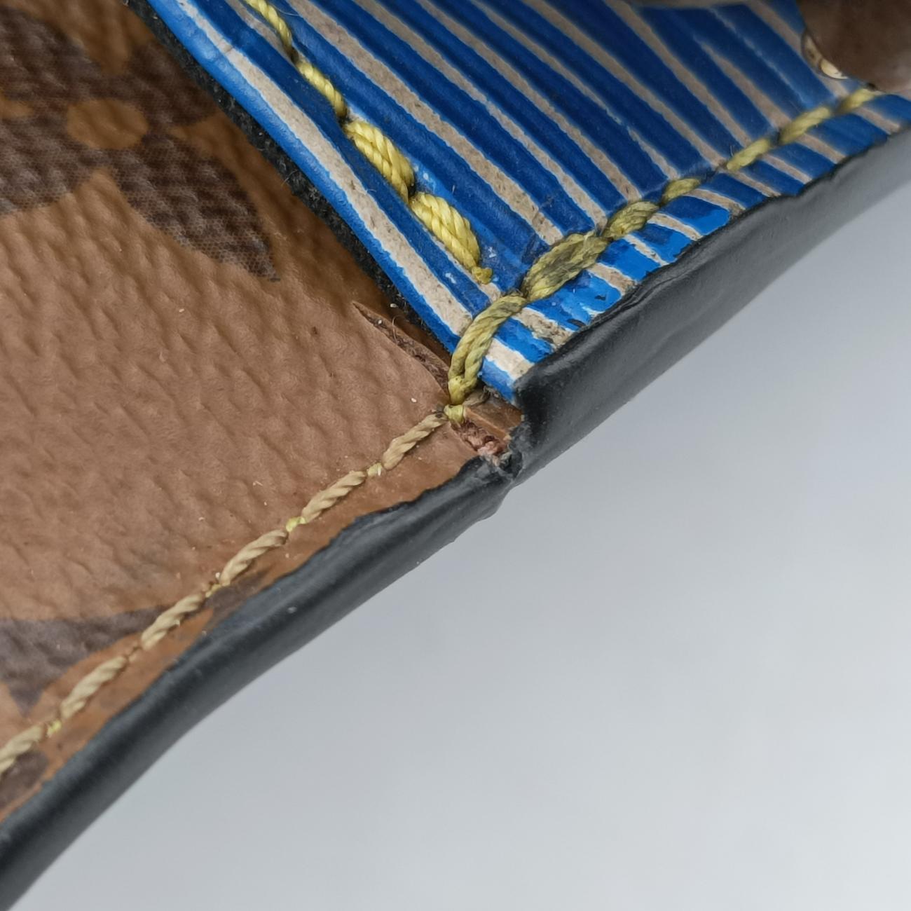 Pre-owned Louis Vuitton Pochette Métis MM brown×Denim Blue Monogram Reverse×Epi M52904 shoulderbag | stylenewstar