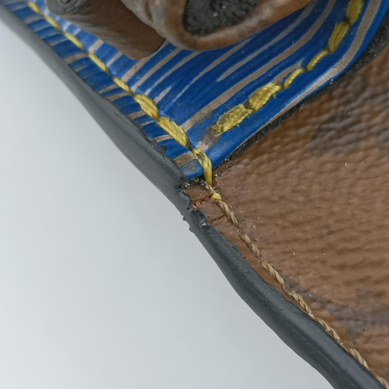 Pre-owned Louis Vuitton Pochette Métis MM brown×Denim Blue Monogram Reverse×Epi M52904 shoulderbag | stylenewstar