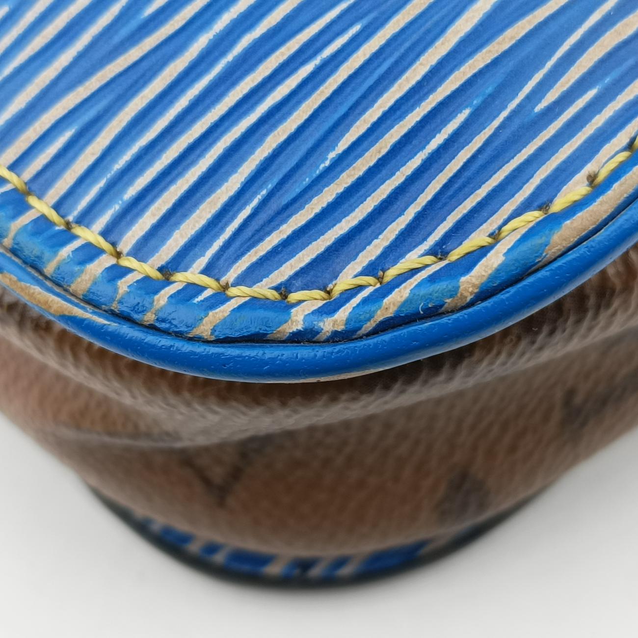 Pre-owned Louis Vuitton Pochette Métis MM brown×Denim Blue Monogram Reverse×Epi M52904 shoulderbag | stylenewstar