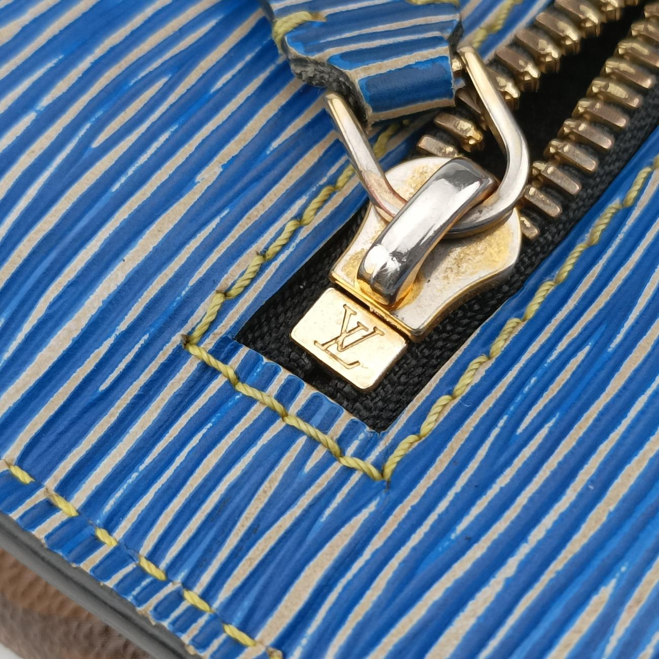 Pre-owned Louis Vuitton Pochette Métis MM brown×Denim Blue Monogram Reverse×Epi M52904 shoulderbag | stylenewstar