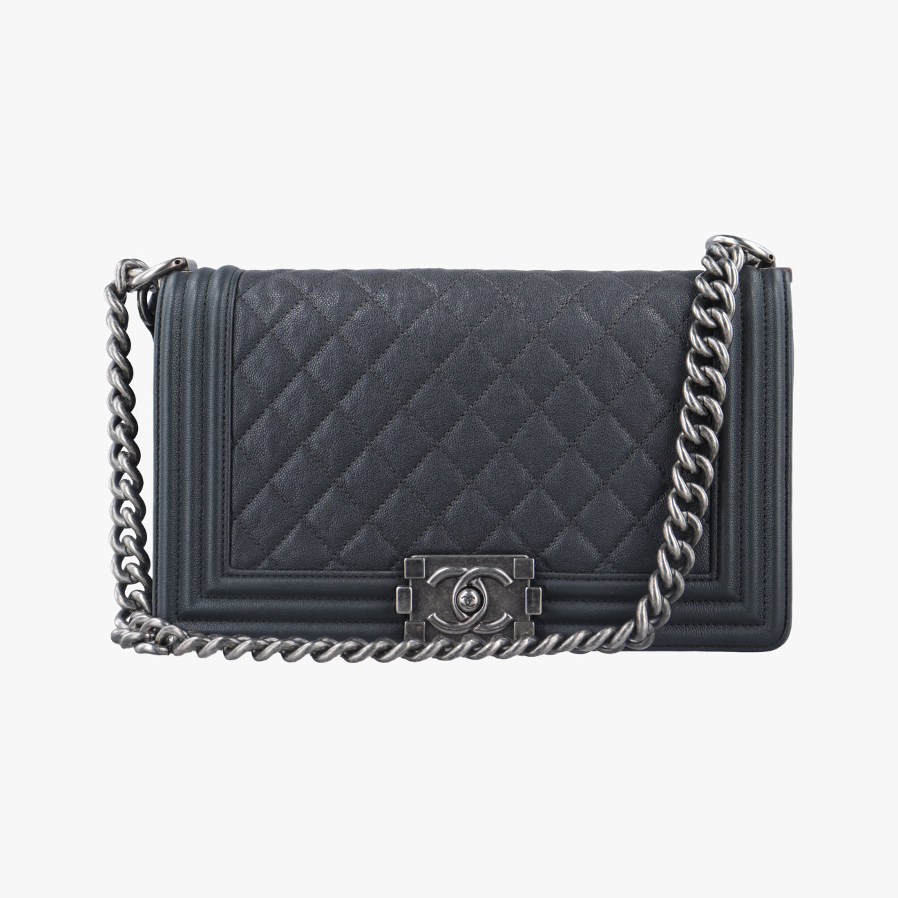 BOY CHANEL Grey caviar skin 26480755