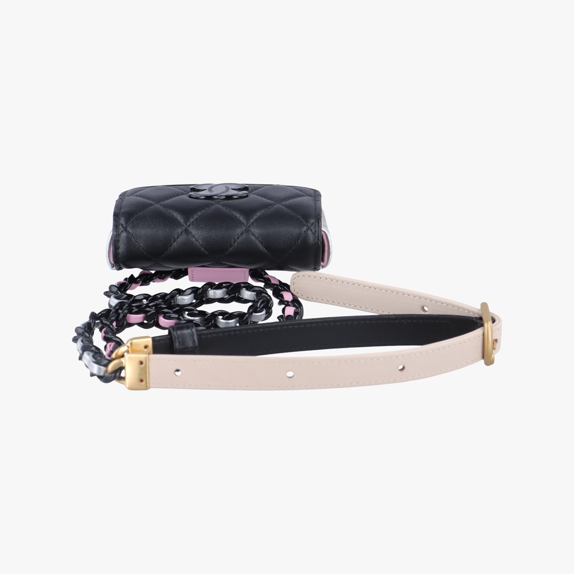 Pre-owned Chanel Bicolor matelasse Multicolour lambskin AP3249 bum bag/waist bag | stylenewstar