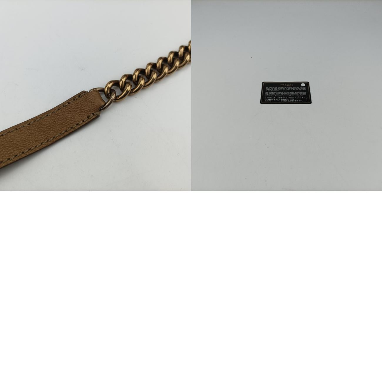 Pre-owned Chanel Back To School Mini Flap Golden Leather A67252 shoulderbag | stylenewstar