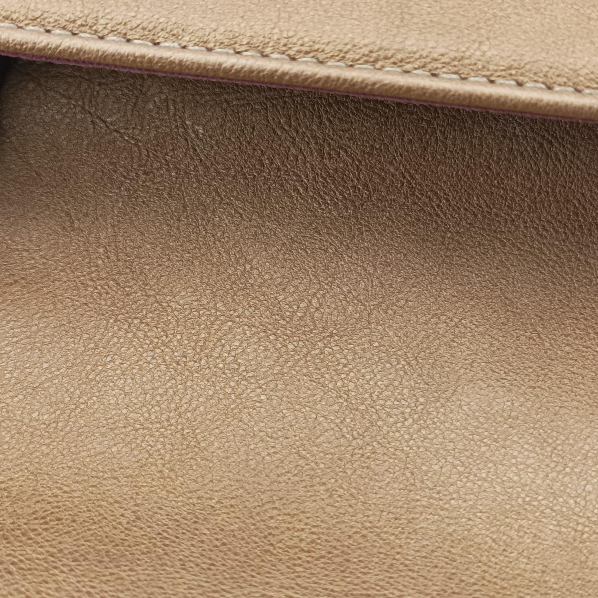 Pre-owned Chanel Back To School Mini Flap Golden Leather A67252 shoulderbag | stylenewstar