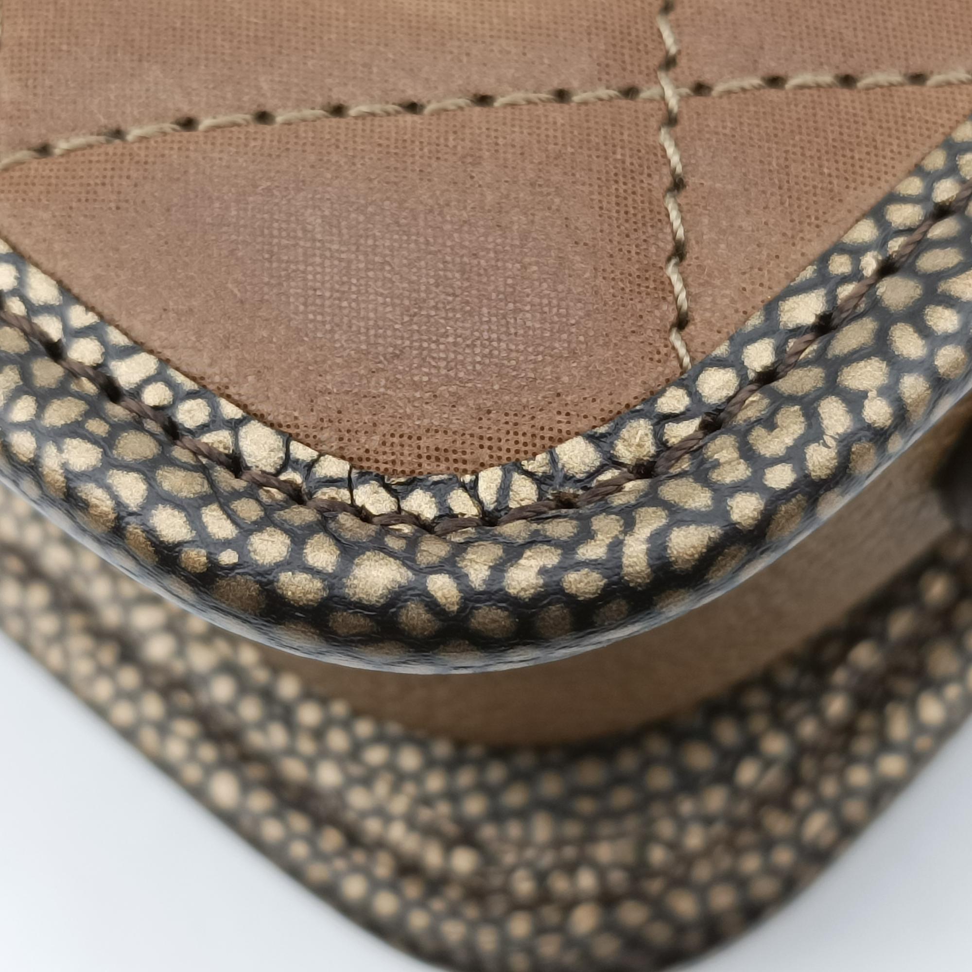 Pre-owned Chanel Back To School Mini Flap Golden Leather A67252 shoulderbag | stylenewstar