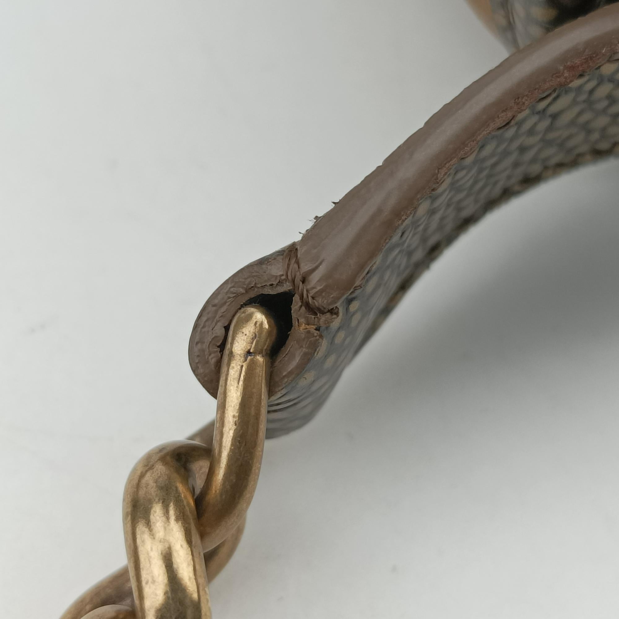 Pre-owned Chanel Back To School Mini Flap Golden Leather A67252 shoulderbag | stylenewstar