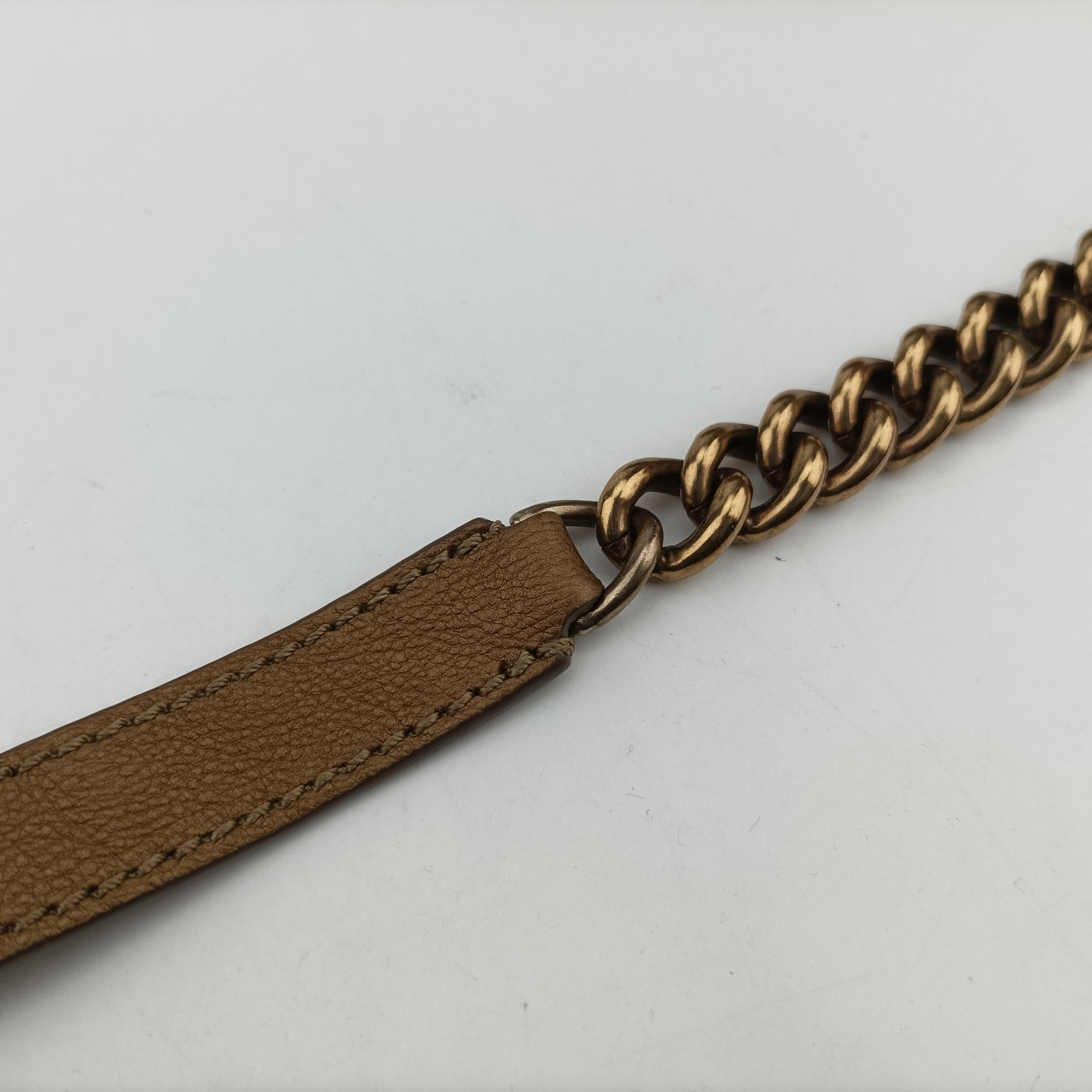 Pre-owned Chanel Back To School Mini Flap Golden Leather A67252 shoulderbag | stylenewstar