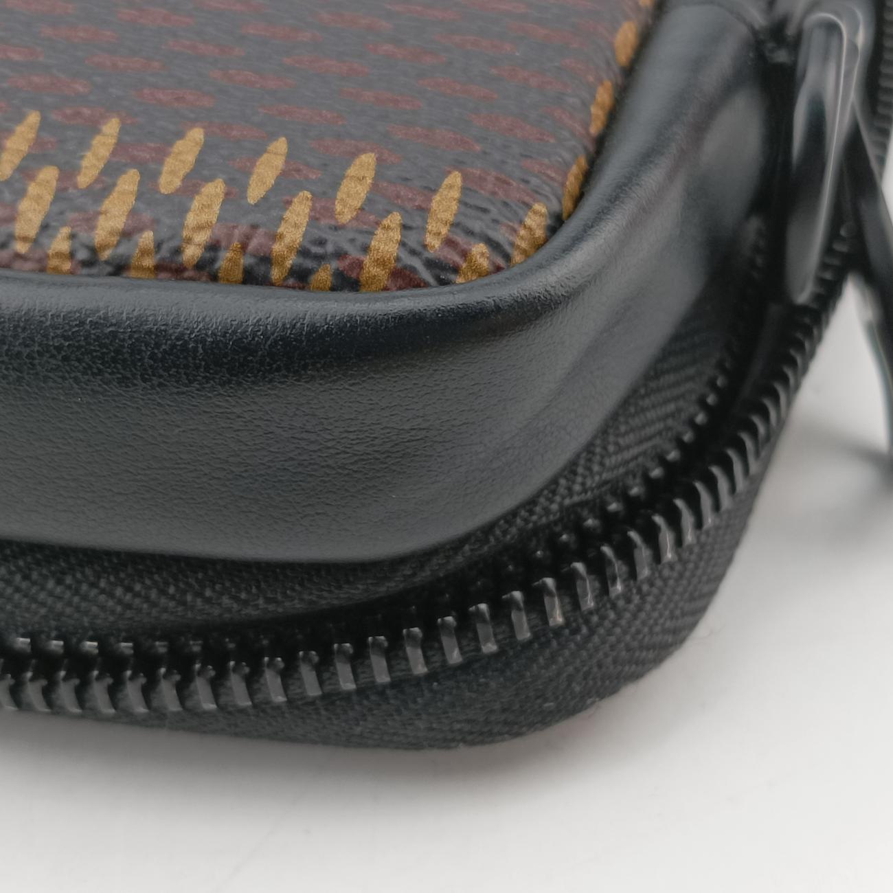 Pre-owned Louis Vuitton NIGO collaboration Double phone pouch EBENE Damier Giant N40377 shoulderbag | stylenewstar