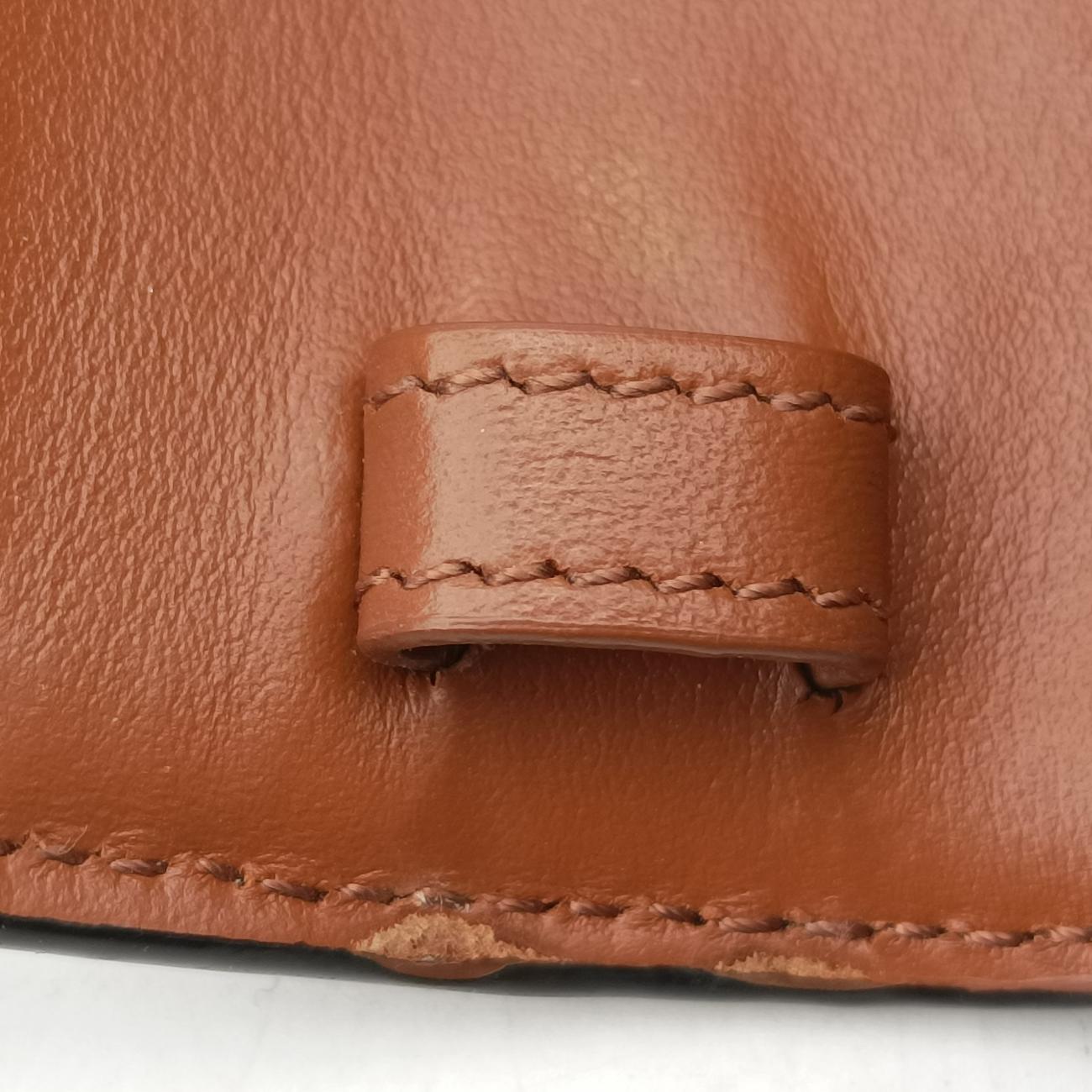 Vintage Celine Mini Triomphe Brown PVC coated canvas  shoulderbag | stylenewstar