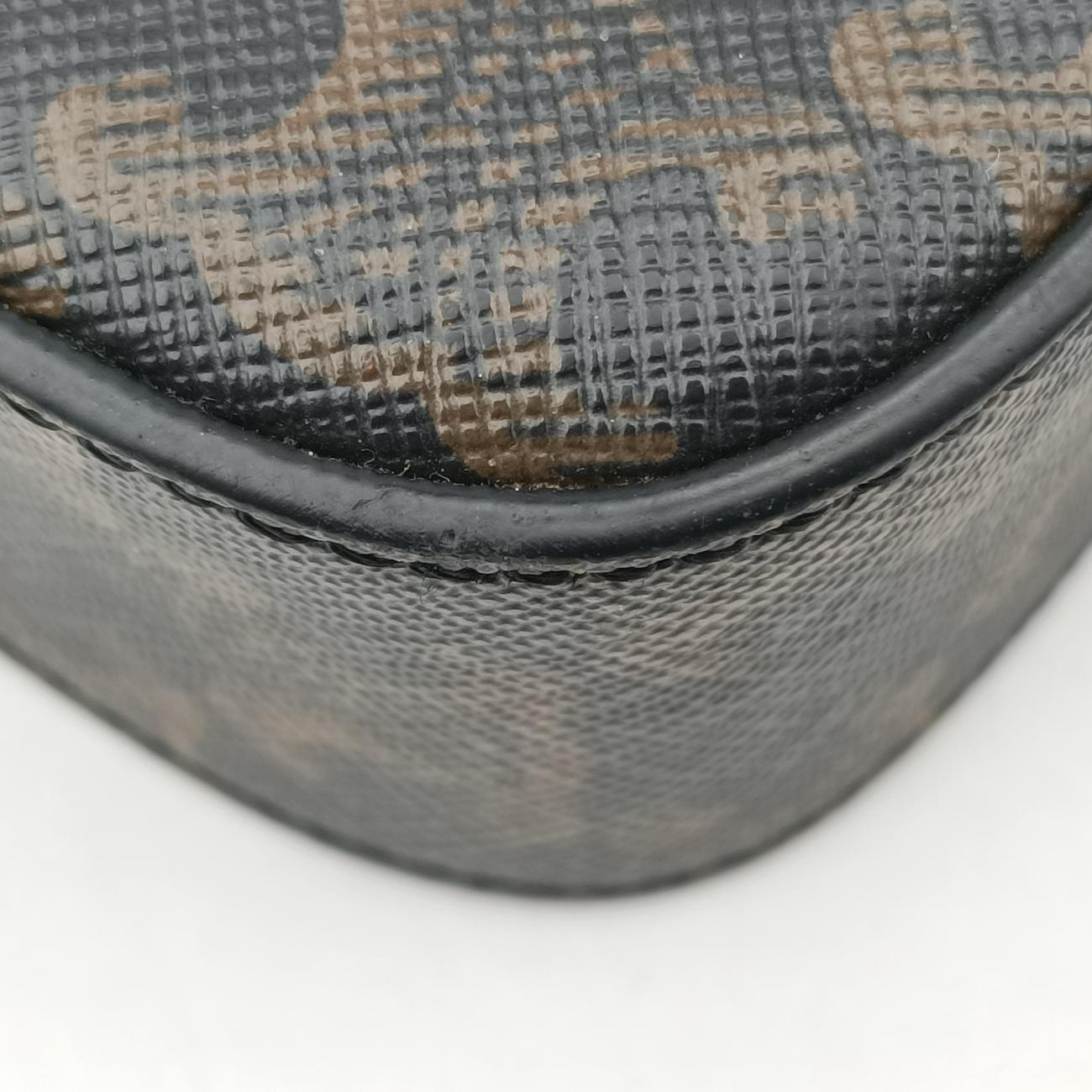 Vintage Celine Mini Triomphe Brown PVC coated canvas  shoulderbag | stylenewstar