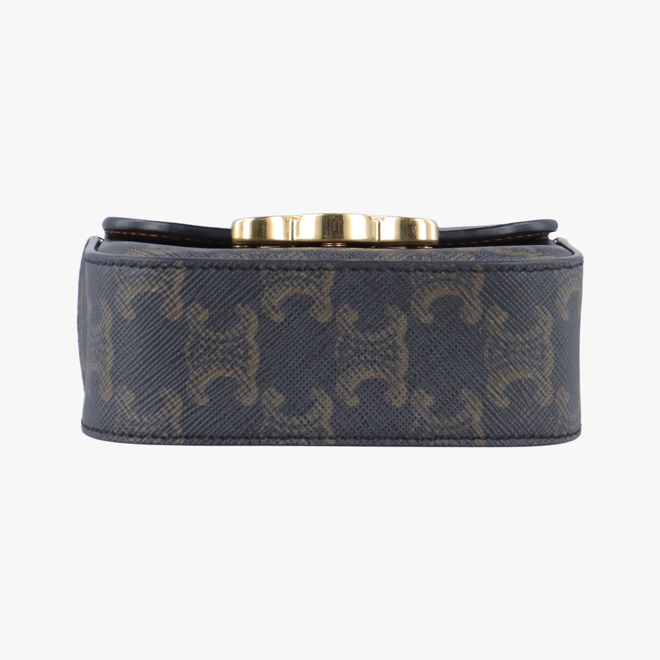 Vintage Celine Mini Triomphe Brown PVC coated canvas  shoulderbag | stylenewstar