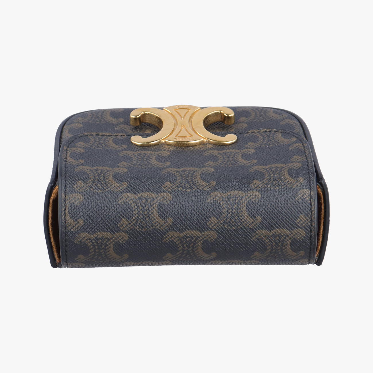 Vintage Celine Mini Triomphe Brown PVC coated canvas  shoulderbag | stylenewstar