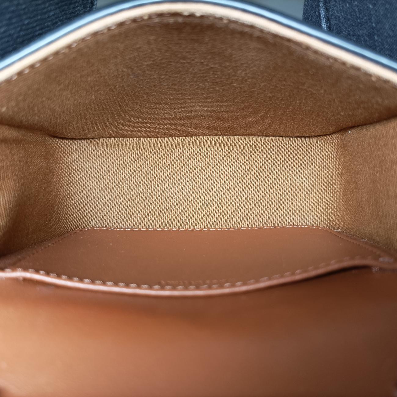 Vintage Celine Mini Triomphe Brown PVC coated canvas  shoulderbag | stylenewstar