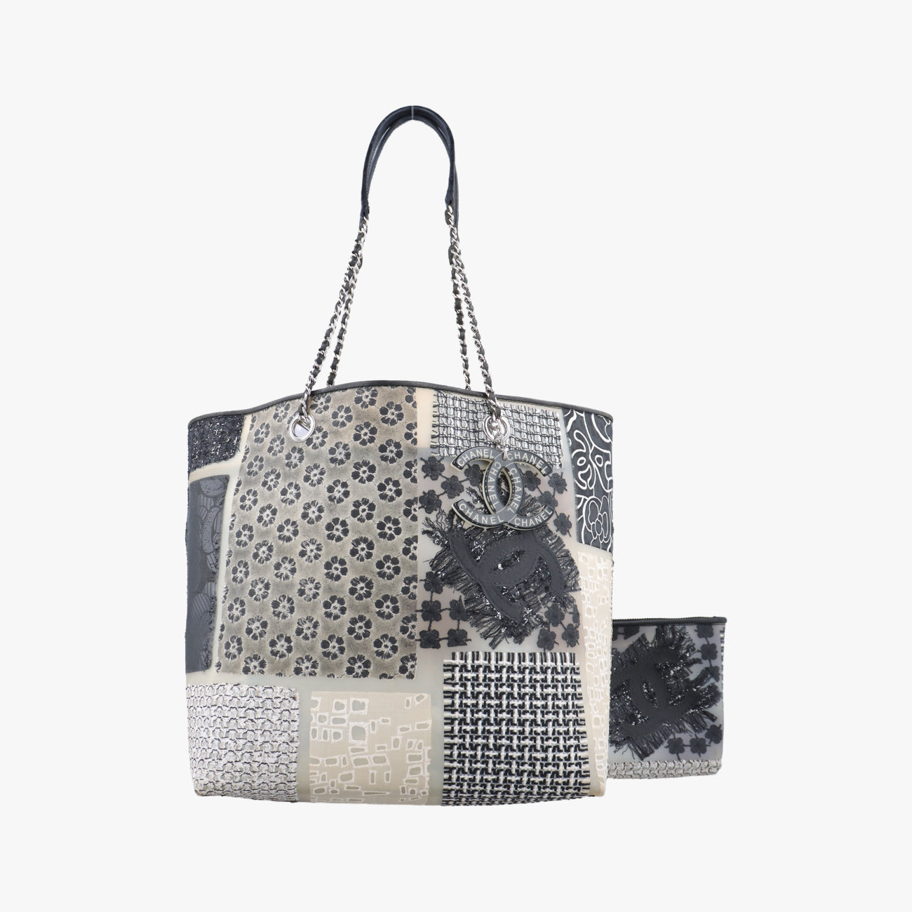 Pre-owned Chanel Patchwork Rubber Tote Multicolour Fabric × vinyl A50880 shoulderbag | stylenewstar