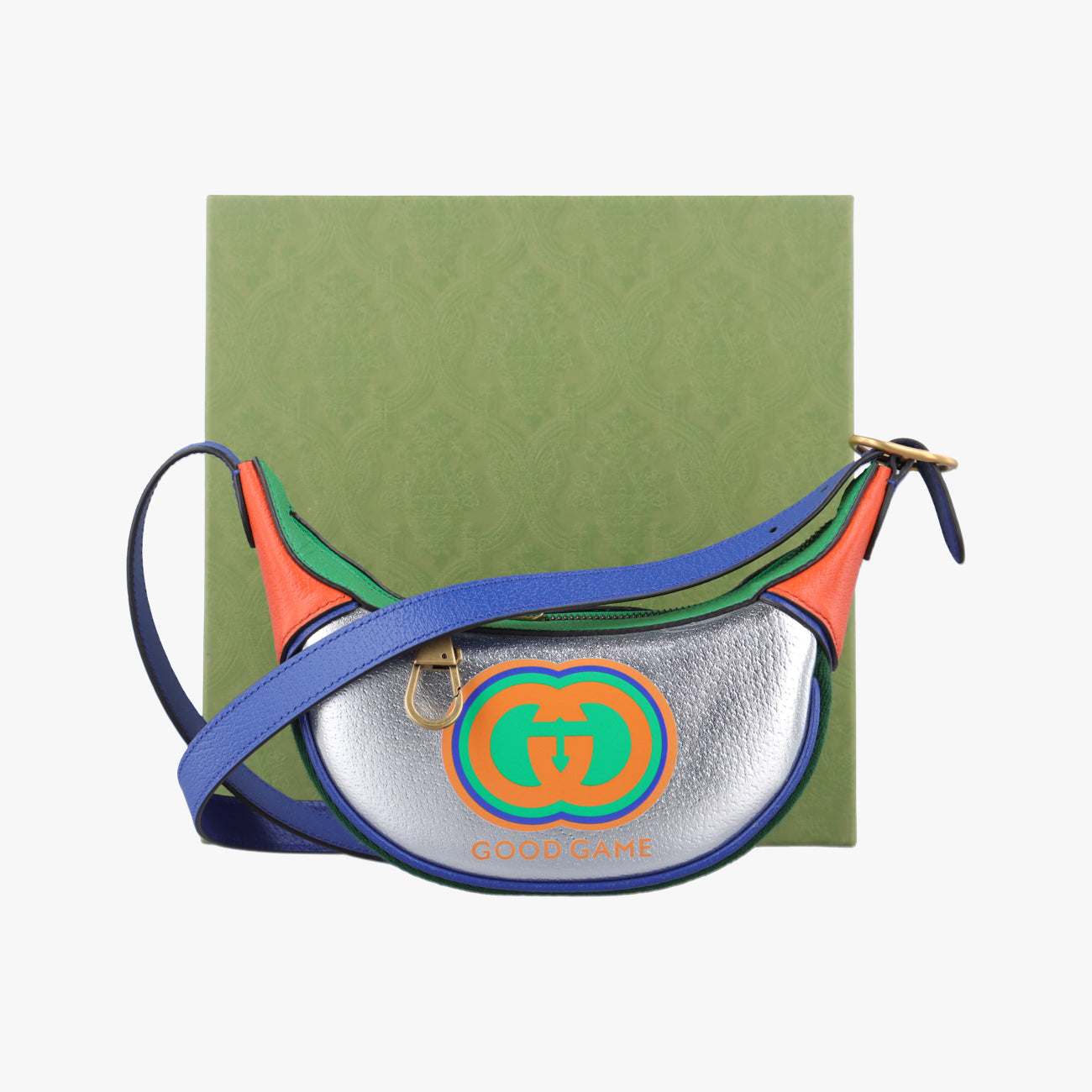 Good Game Mini Silver×Multicolour Leather × fabric 