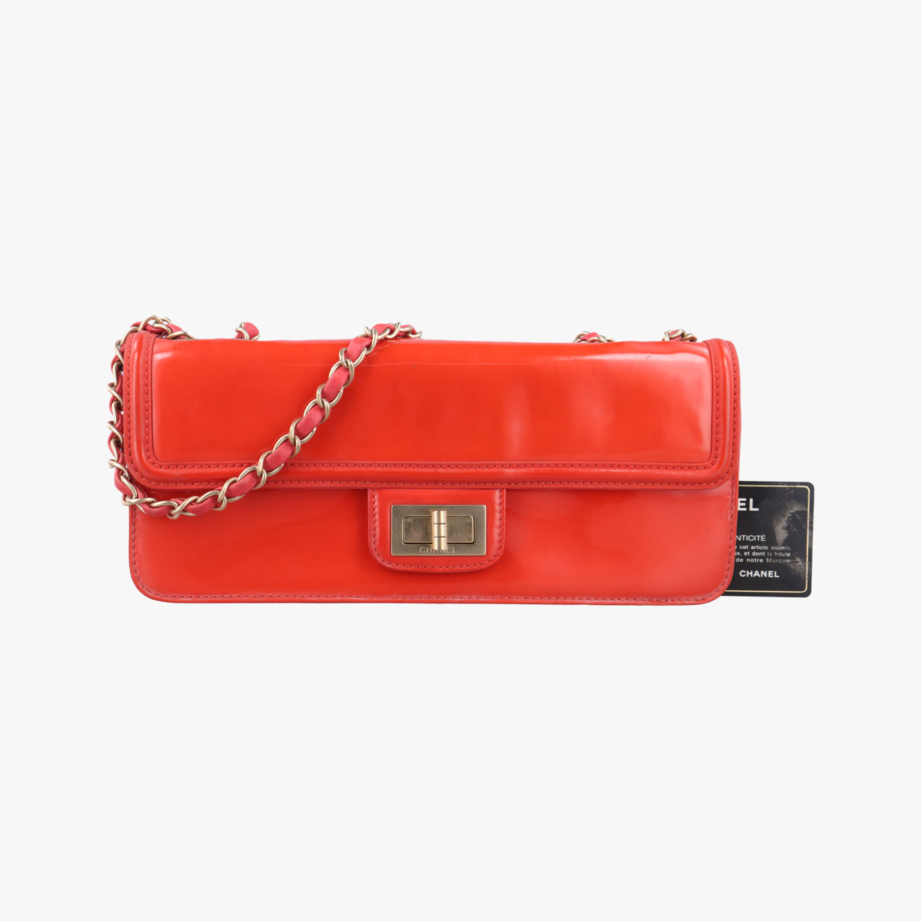 2.55 Lock Orange Patent Leather 12659650