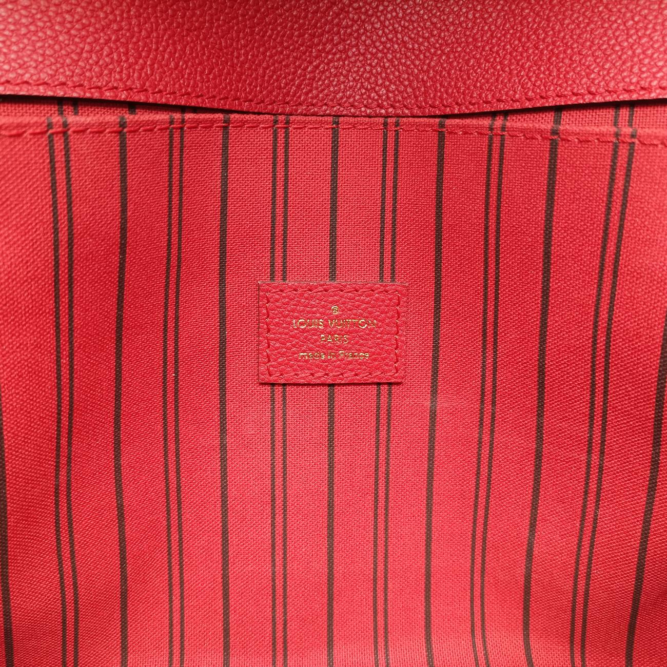 Pre-owned Louis Vuitton Pochette MéTIS MM Scarlet Red Monogram Empreinte M44155 shoulderbag | stylenewstar
