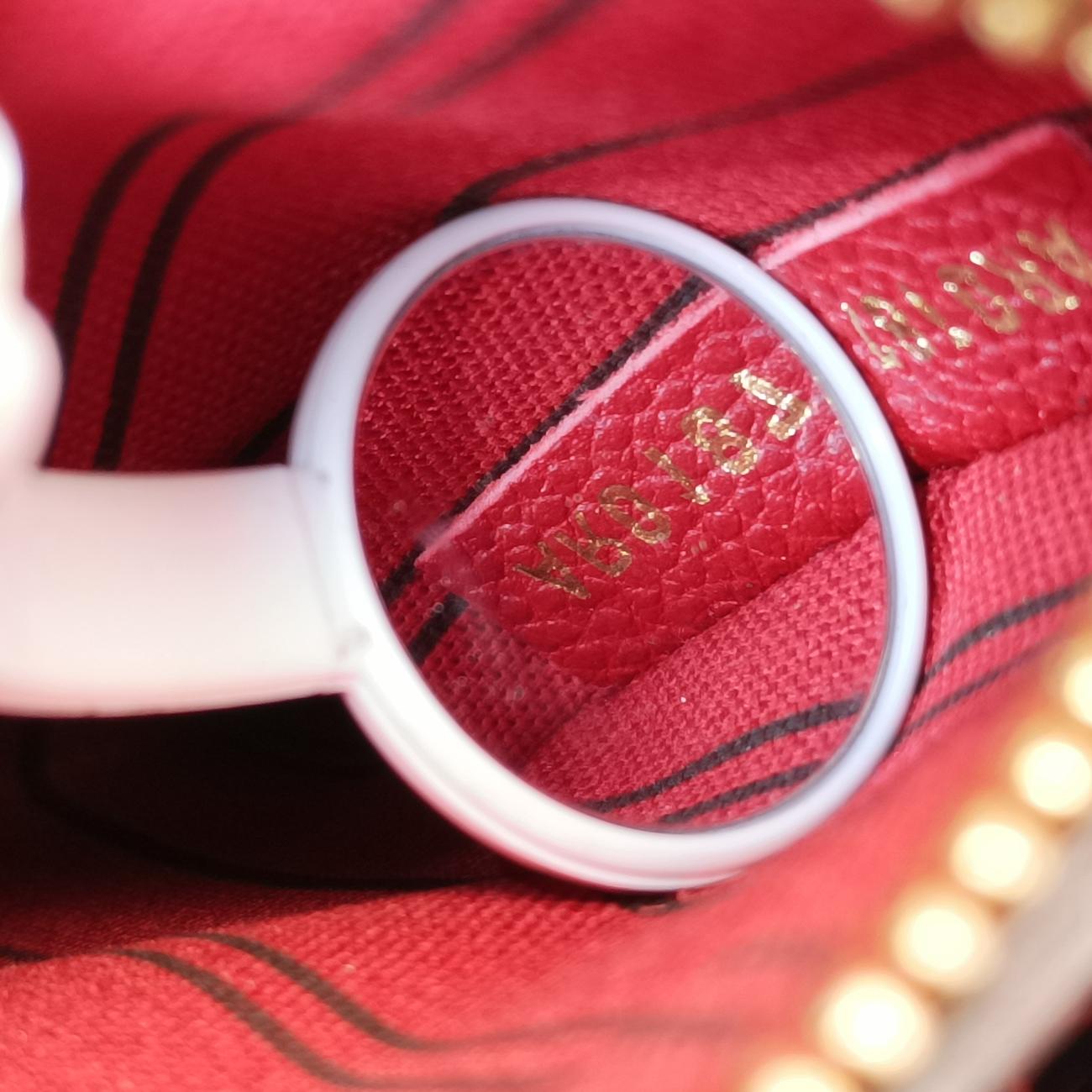 Pre-owned Louis Vuitton Pochette MéTIS MM Scarlet Red Monogram Empreinte M44155 shoulderbag | stylenewstar