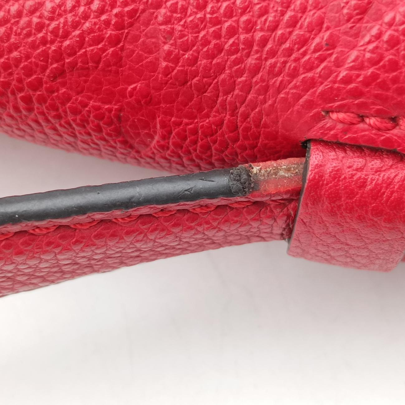 Pre-owned Louis Vuitton Pochette MéTIS MM Scarlet Red Monogram Empreinte M44155 shoulderbag | stylenewstar