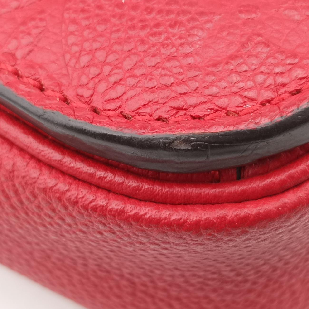 Pre-owned Louis Vuitton Pochette MéTIS MM Scarlet Red Monogram Empreinte M44155 shoulderbag | stylenewstar