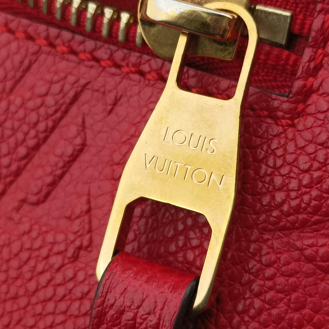 Pre-owned Louis Vuitton Pochette MéTIS MM Scarlet Red Monogram Empreinte M44155 shoulderbag | stylenewstar