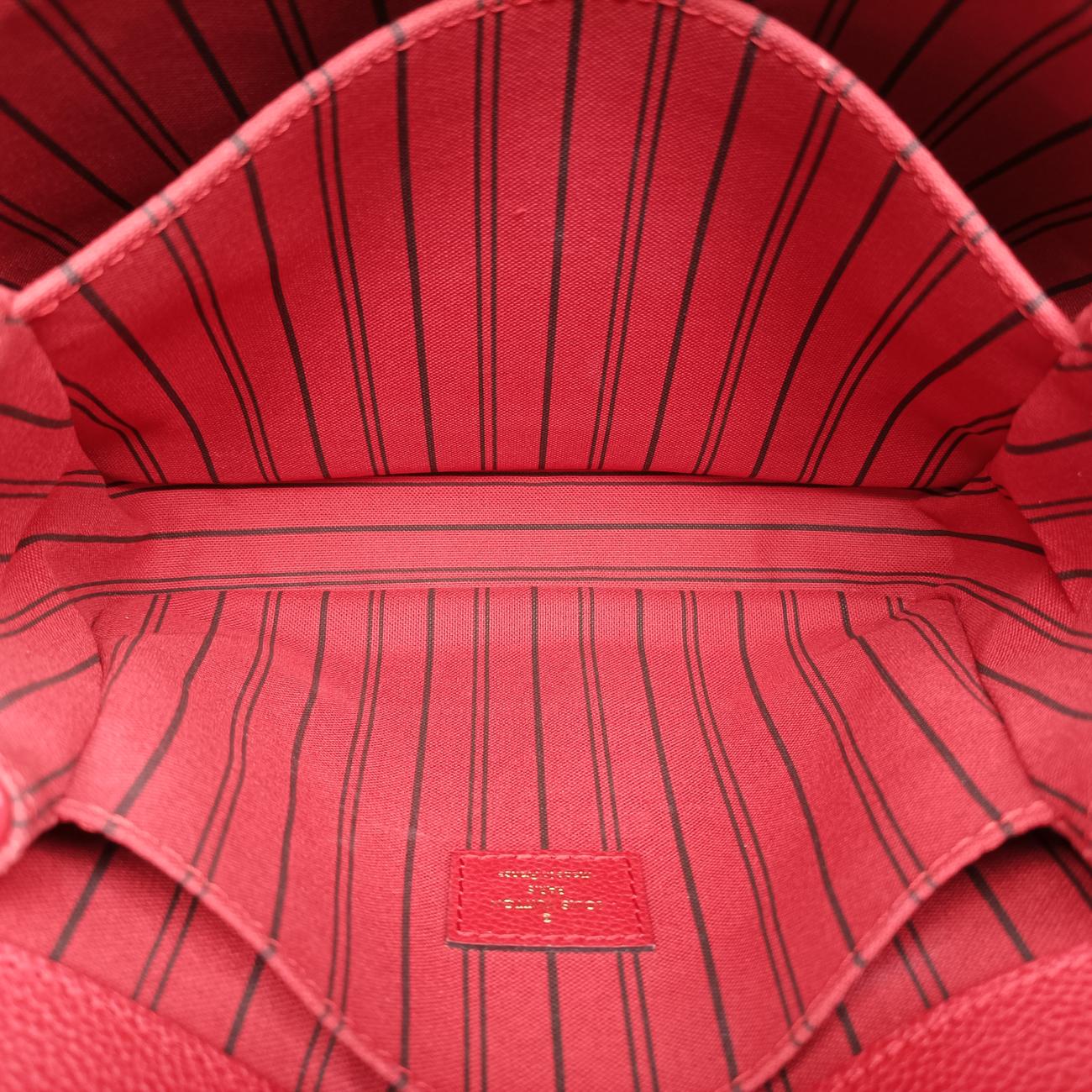 Pre-owned Louis Vuitton Pochette MéTIS MM Scarlet Red Monogram Empreinte M44155 shoulderbag | stylenewstar