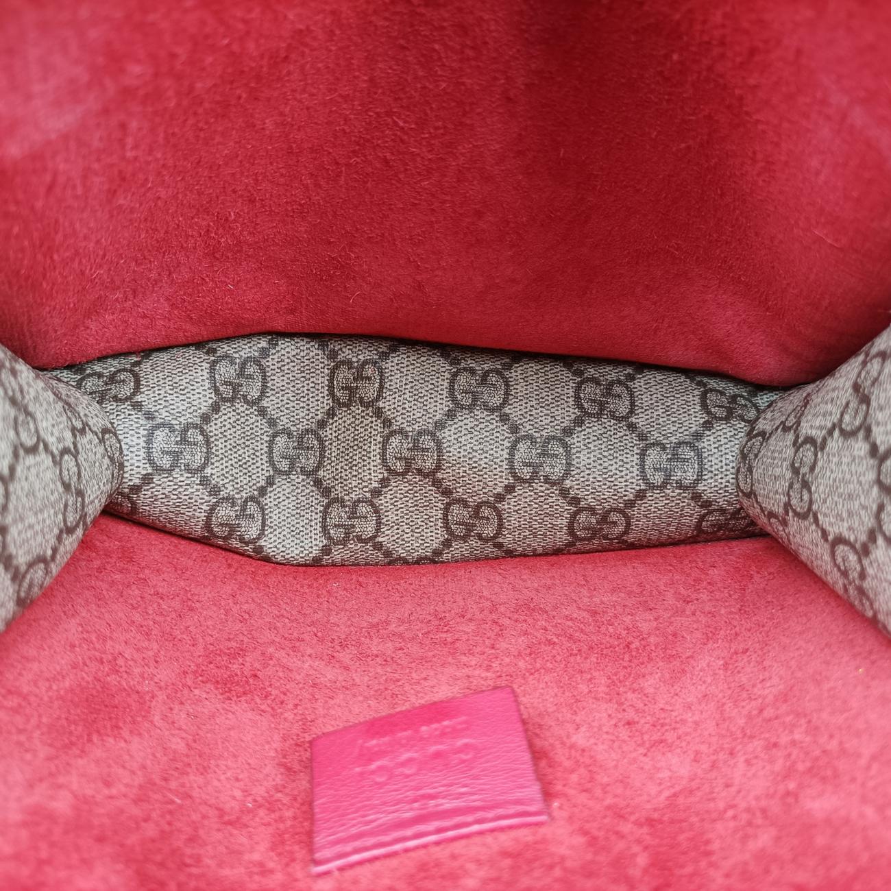 Pre-owned Gucci Dionysus beige×red PVC coated canvas × suede 421970 shoulderbag | stylenewstar