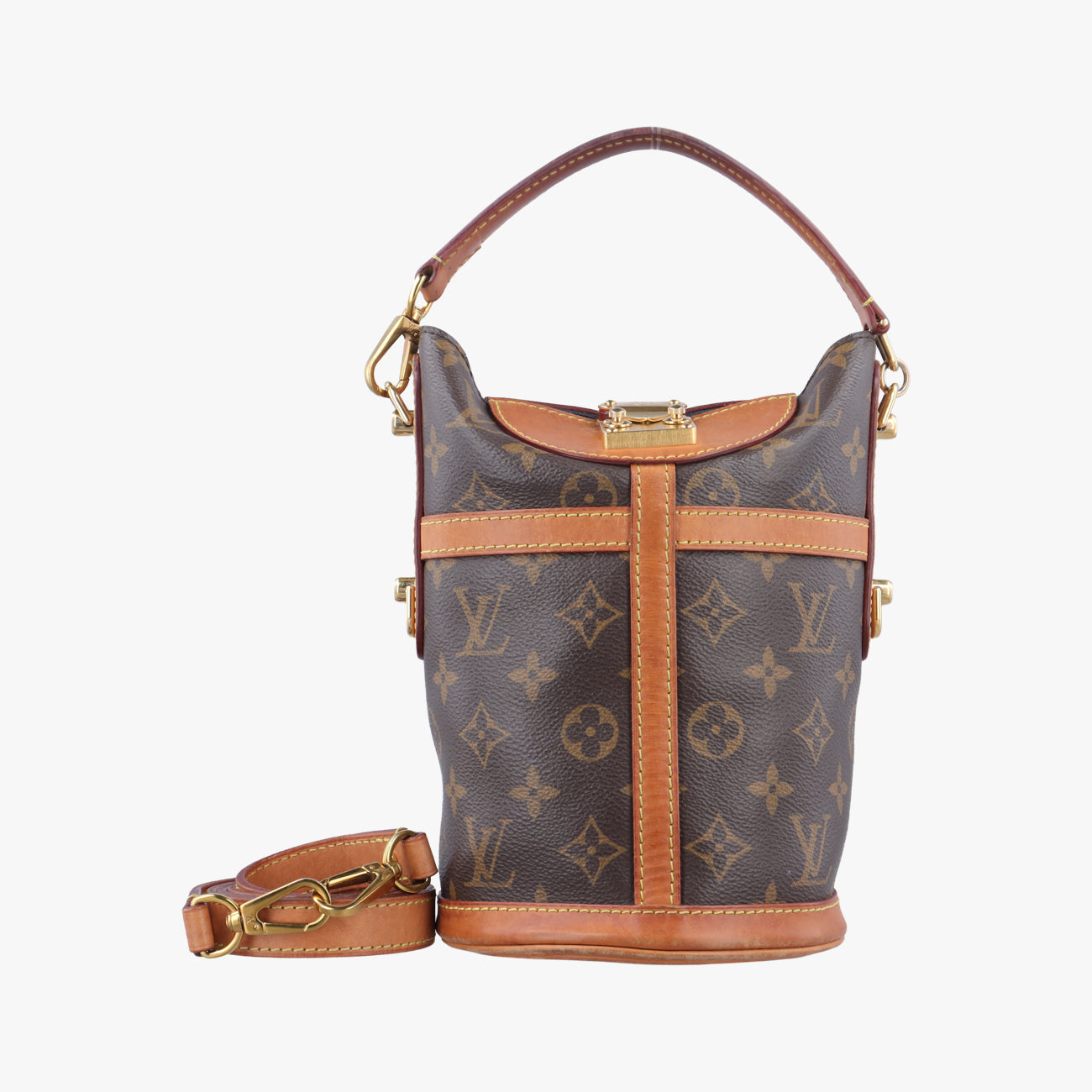 Pre-owned Louis Vuitton DUFFLE Brown Monogram Canvas M43587 shoulderbag | stylenewstar