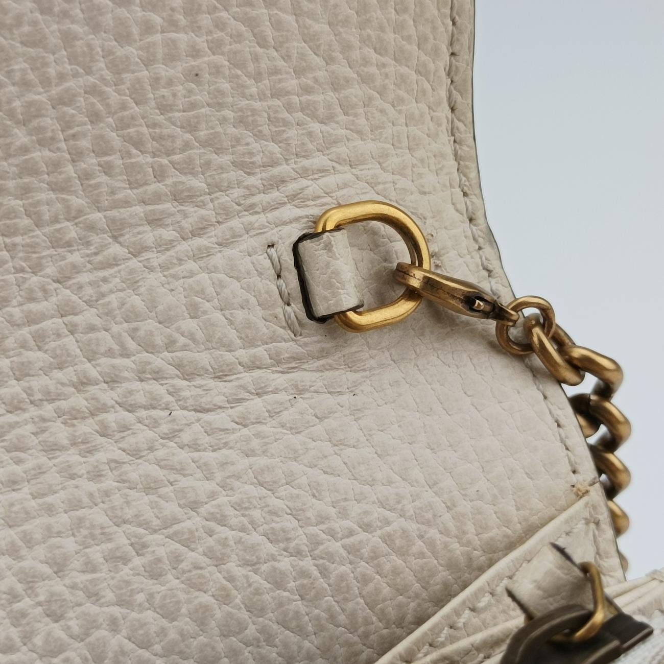 Pre-owned Gucci Dionysus White Leather 521553 shoulderbag | stylenewstar