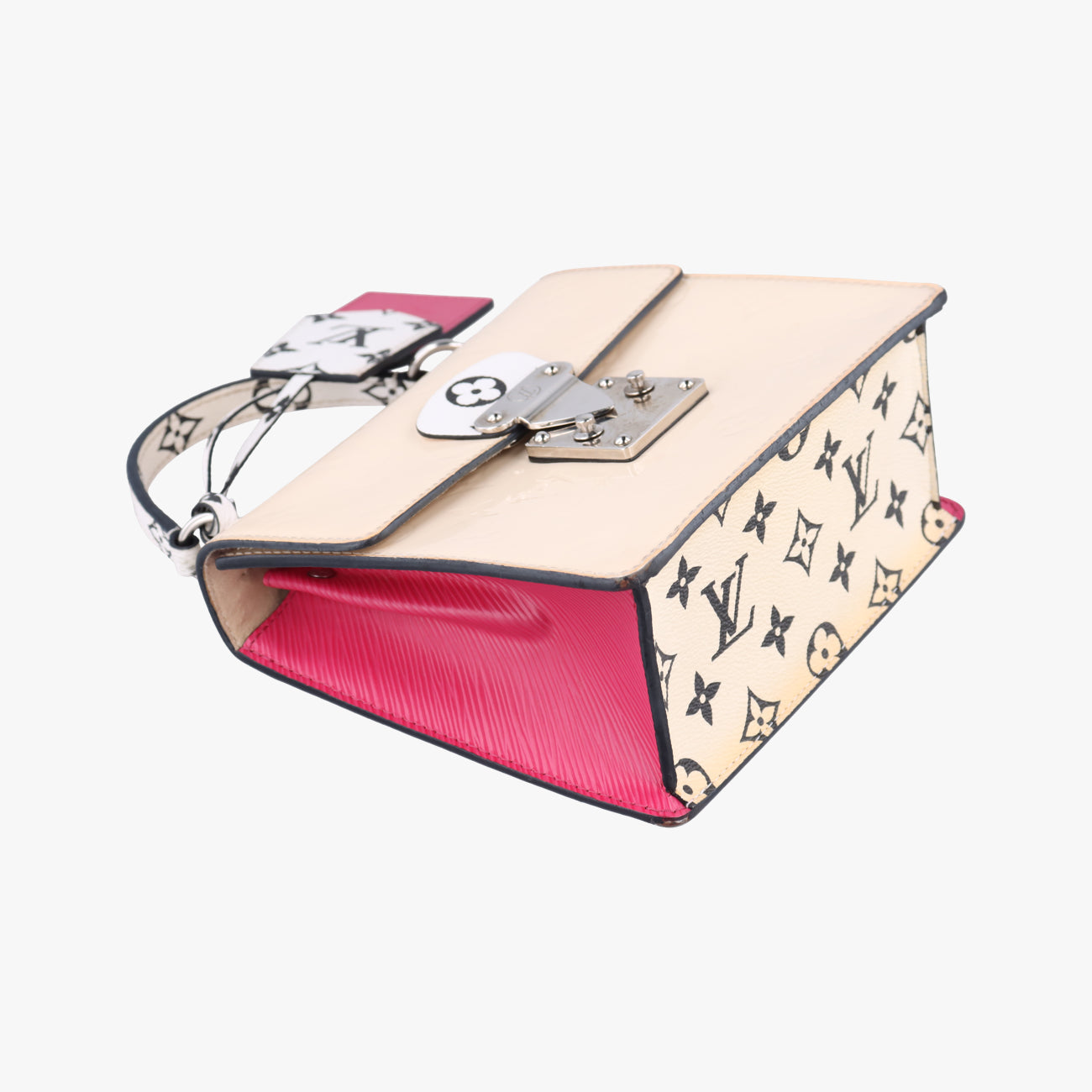 Pre-owned Louis Vuitton Spring Street PM Creme×Rose Vernis×Epi M90454 shoulderbag | stylenewstar