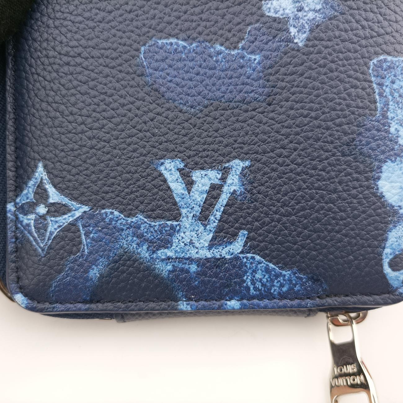 Pre-owned Louis Vuitton Watercolor Phone Pouch Navy Monogram Watercolor M80466 shoulderbag | stylenewstar