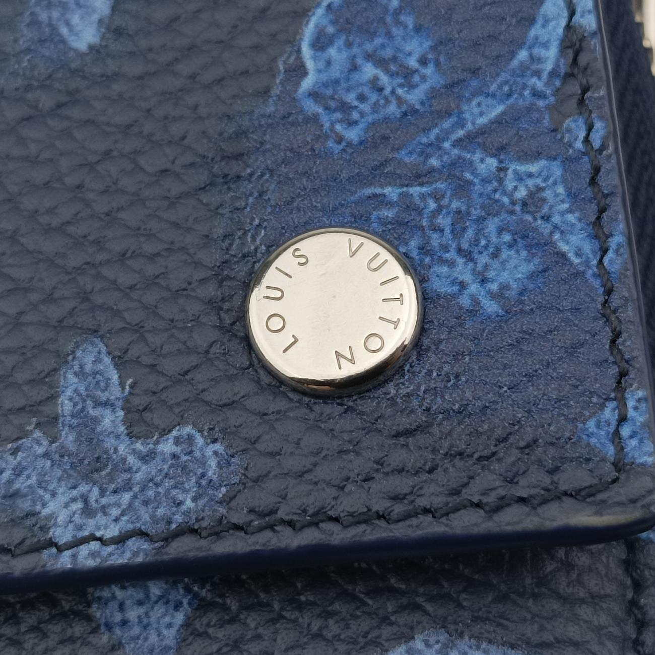 Pre-owned Louis Vuitton Watercolor Phone Pouch Navy Monogram Watercolor M80466 shoulderbag | stylenewstar