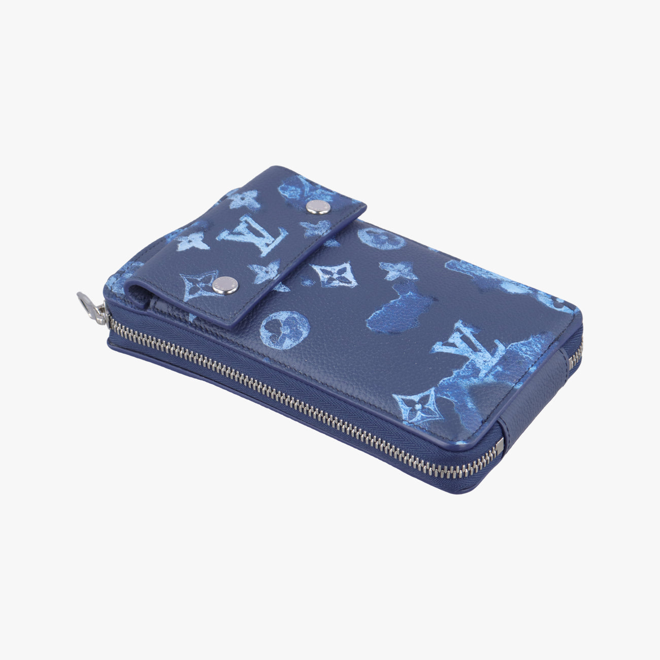 Pre-owned Louis Vuitton Watercolor Phone Pouch Navy Monogram Watercolor M80466 shoulderbag | stylenewstar