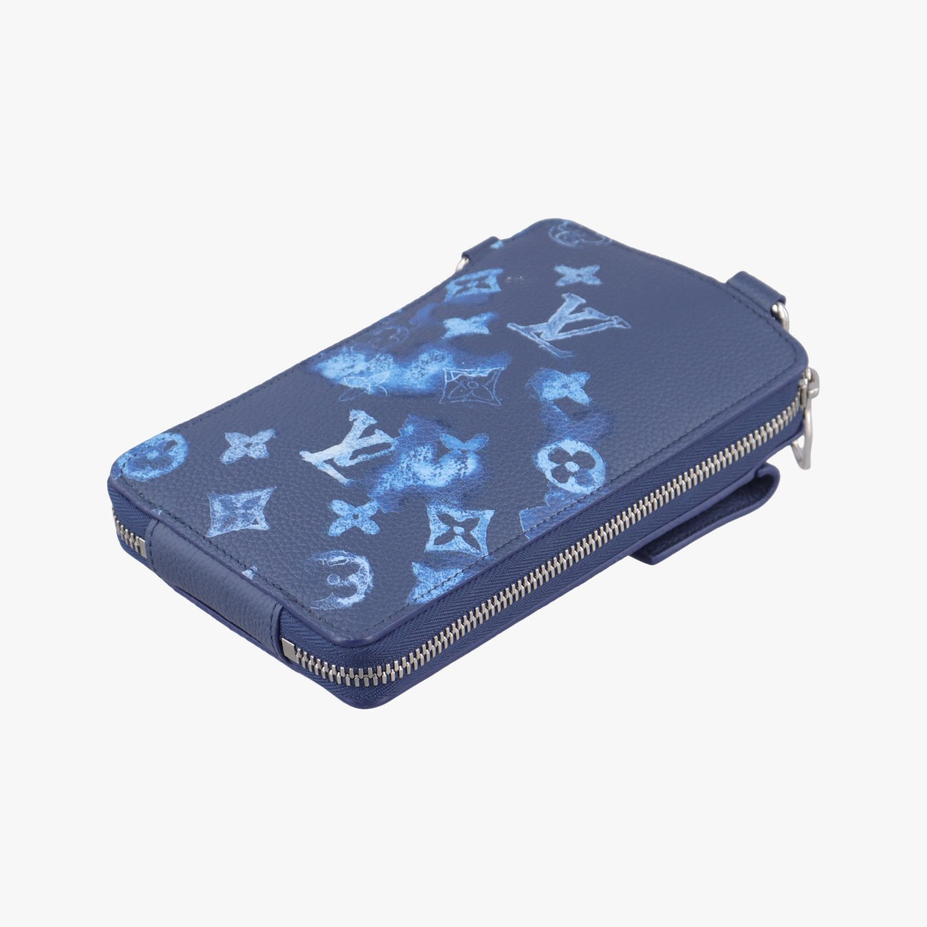 Pre-owned Louis Vuitton Watercolor Phone Pouch Navy Monogram Watercolor M80466 shoulderbag | stylenewstar