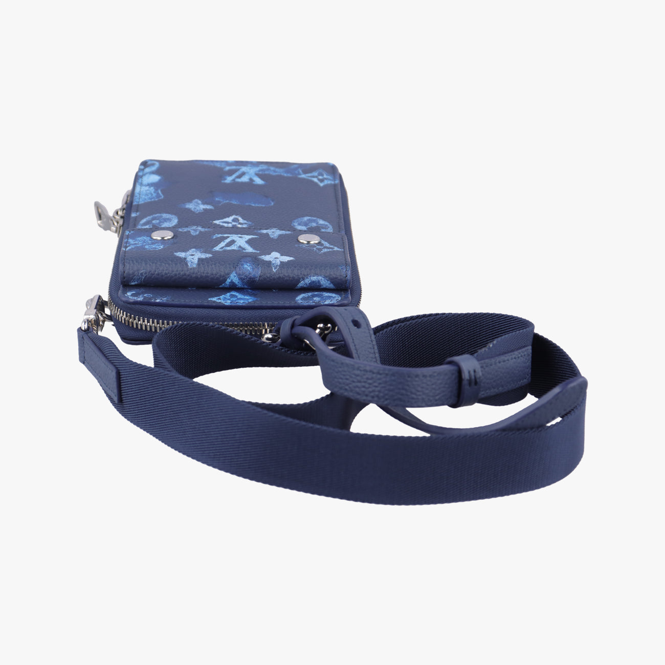 Pre-owned Louis Vuitton Watercolor Phone Pouch Navy Monogram Watercolor M80466 shoulderbag | stylenewstar