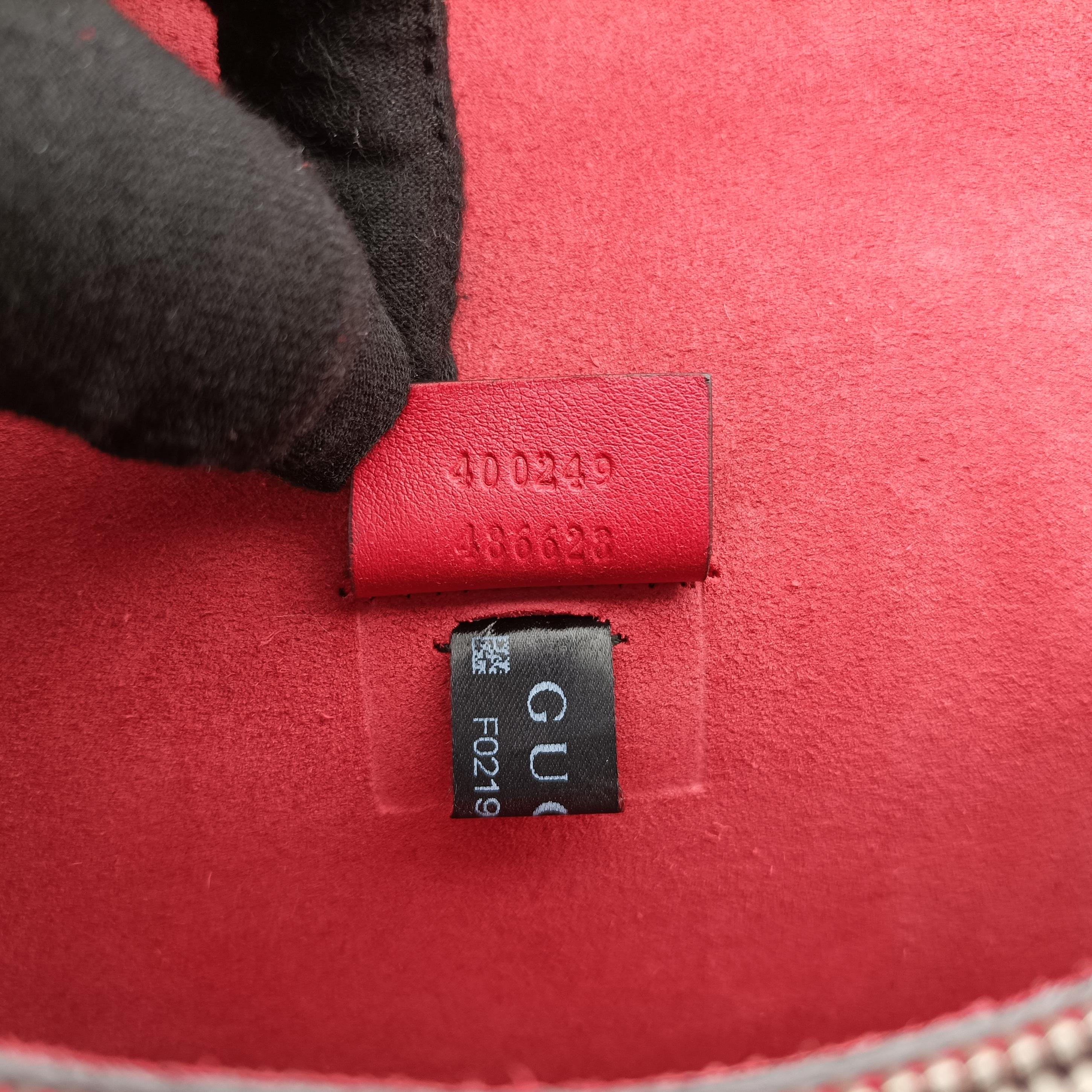 Pre-owned Gucci Dionysus beige×red Suede x leather 400249 shoulderbag | stylenewstar