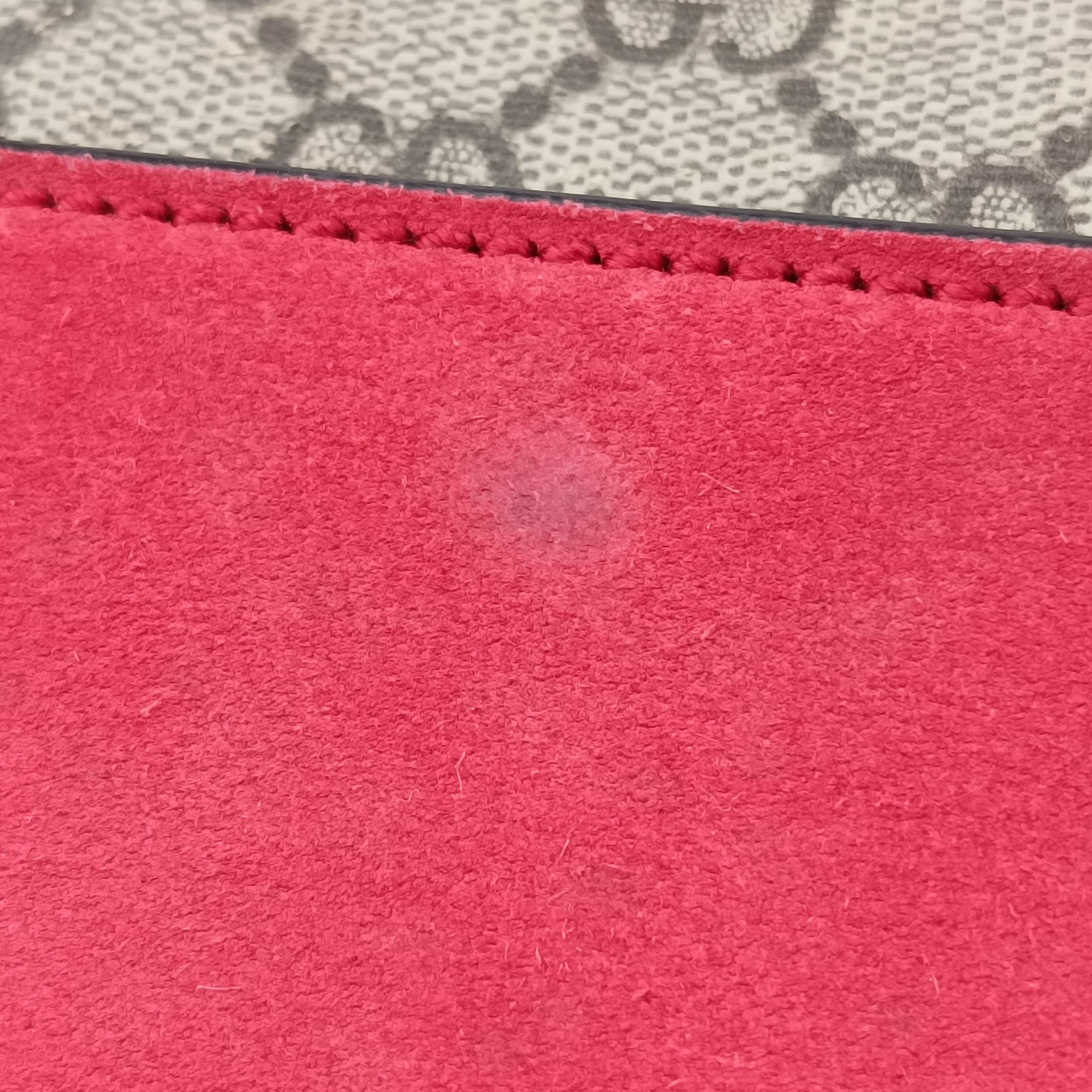 Pre-owned Gucci Dionysus beige×red Suede x leather 400249 shoulderbag | stylenewstar