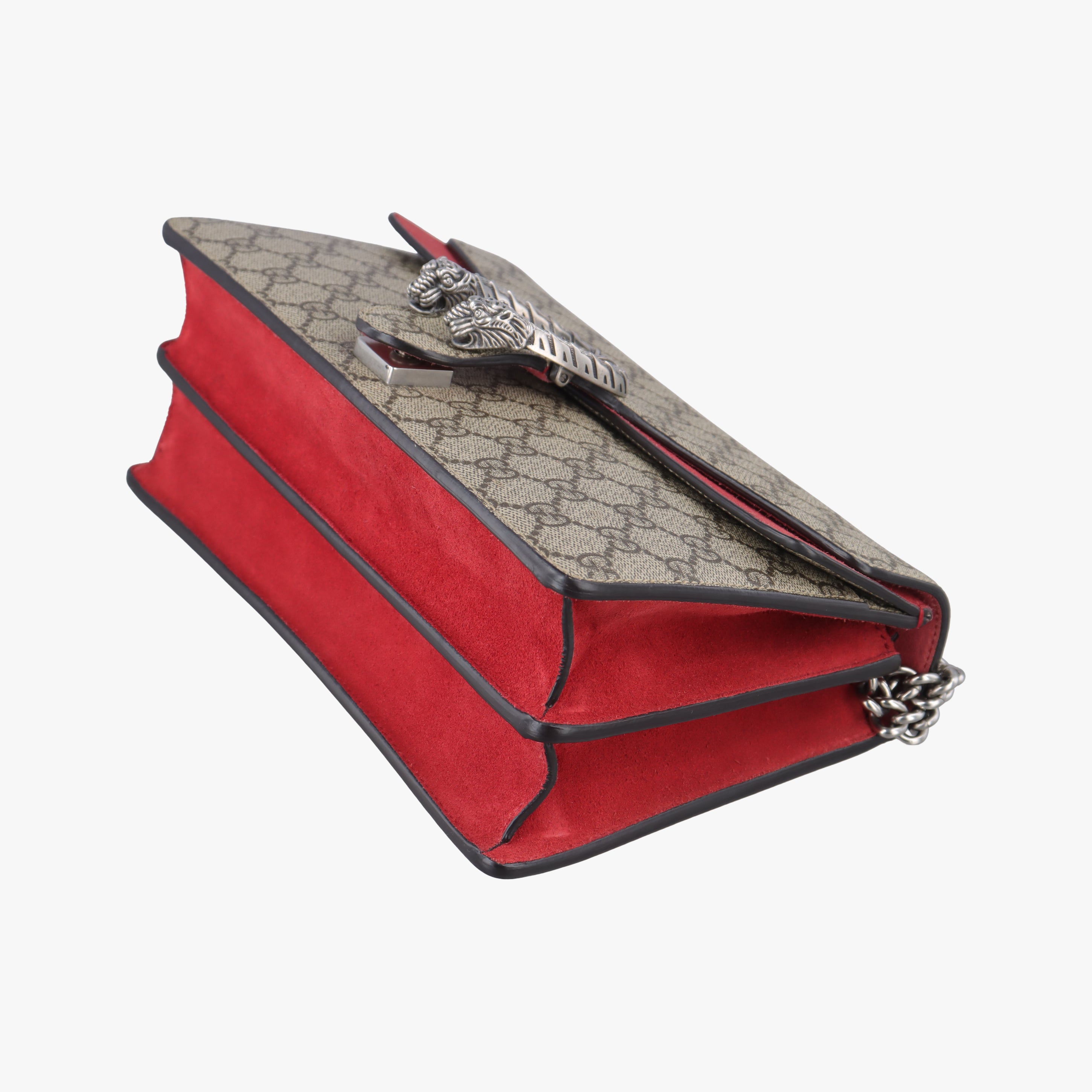 Pre-owned Gucci Dionysus beige×red Suede x leather 400249 shoulderbag | stylenewstar