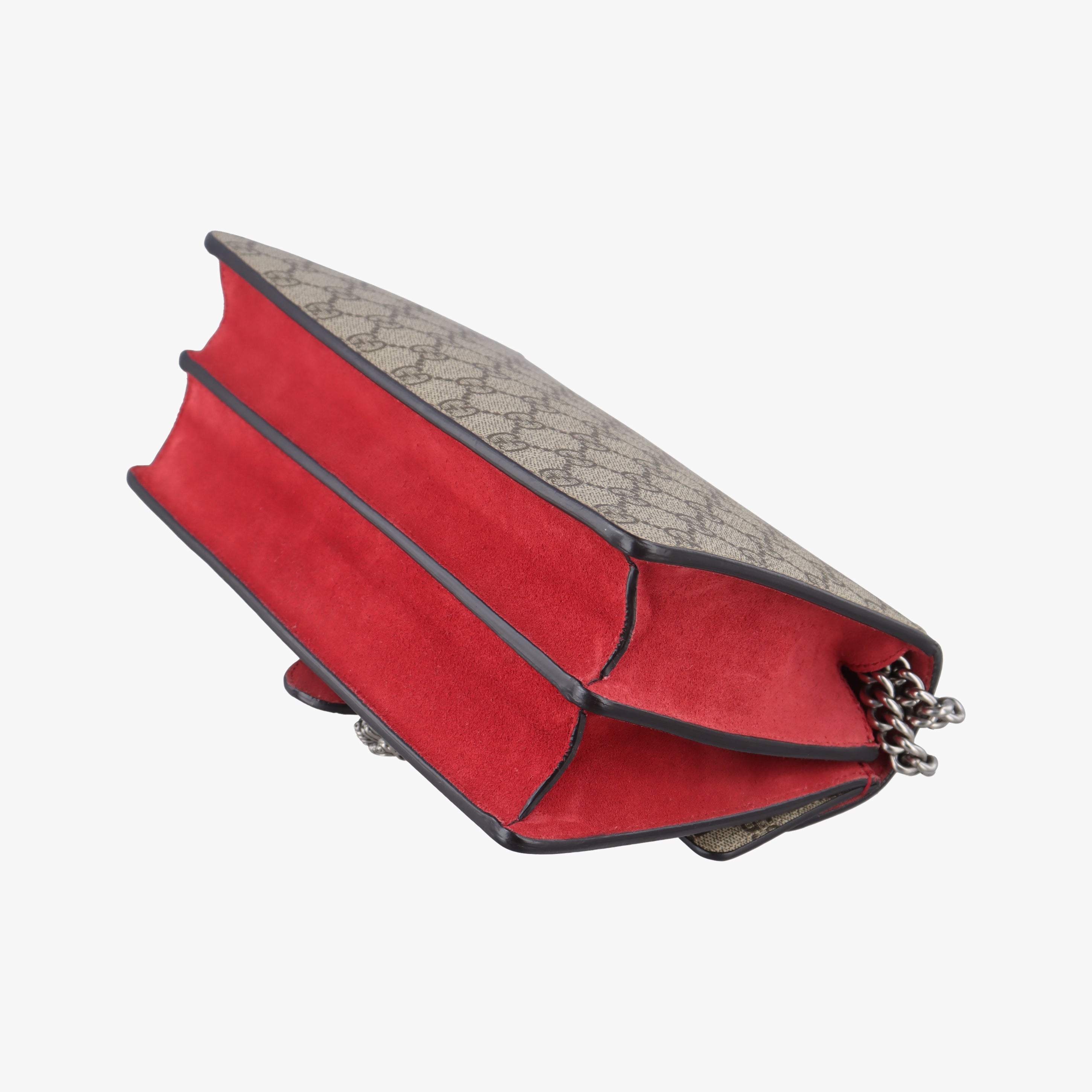 Pre-owned Gucci Dionysus beige×red Suede x leather 400249 shoulderbag | stylenewstar