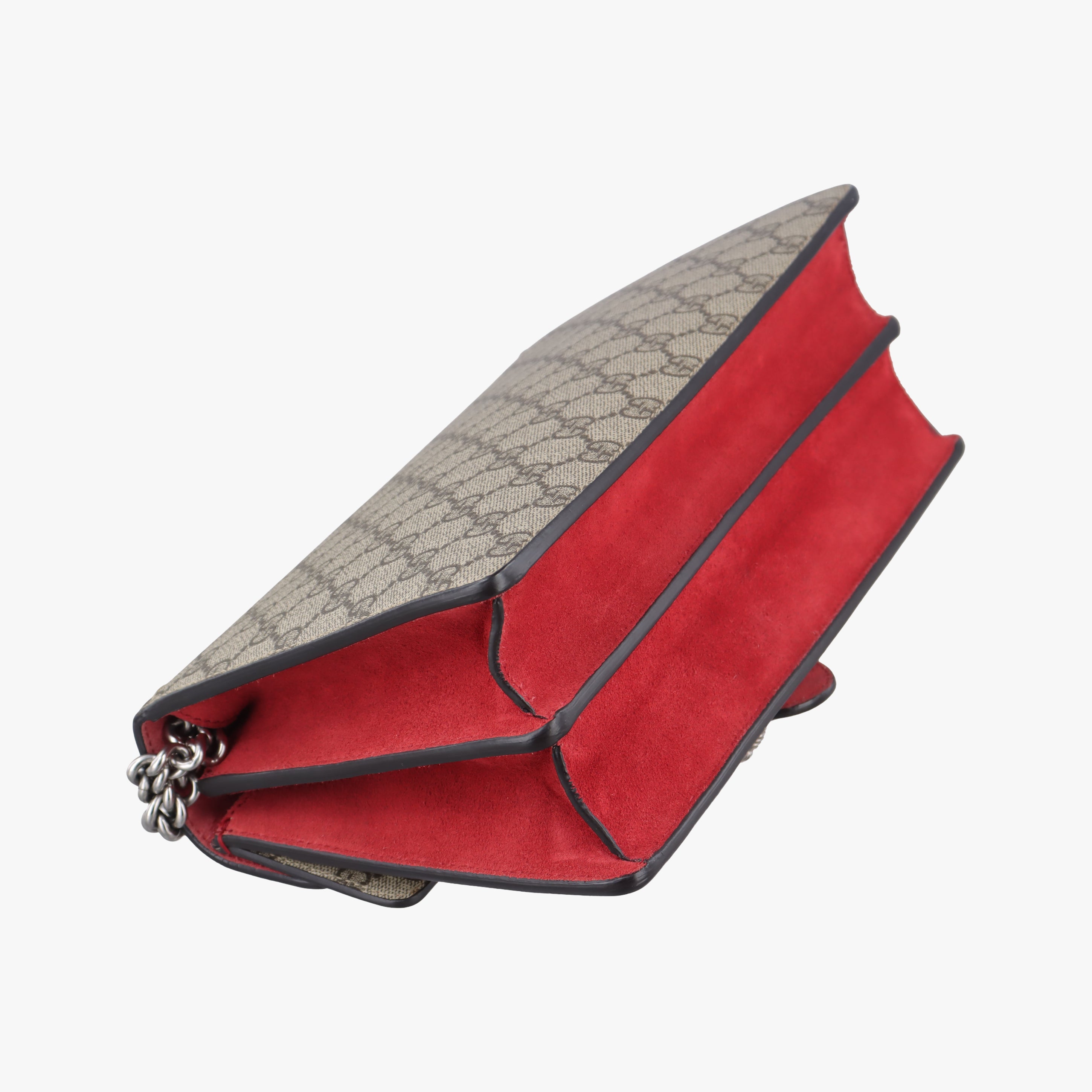 Pre-owned Gucci Dionysus beige×red Suede x leather 400249 shoulderbag | stylenewstar