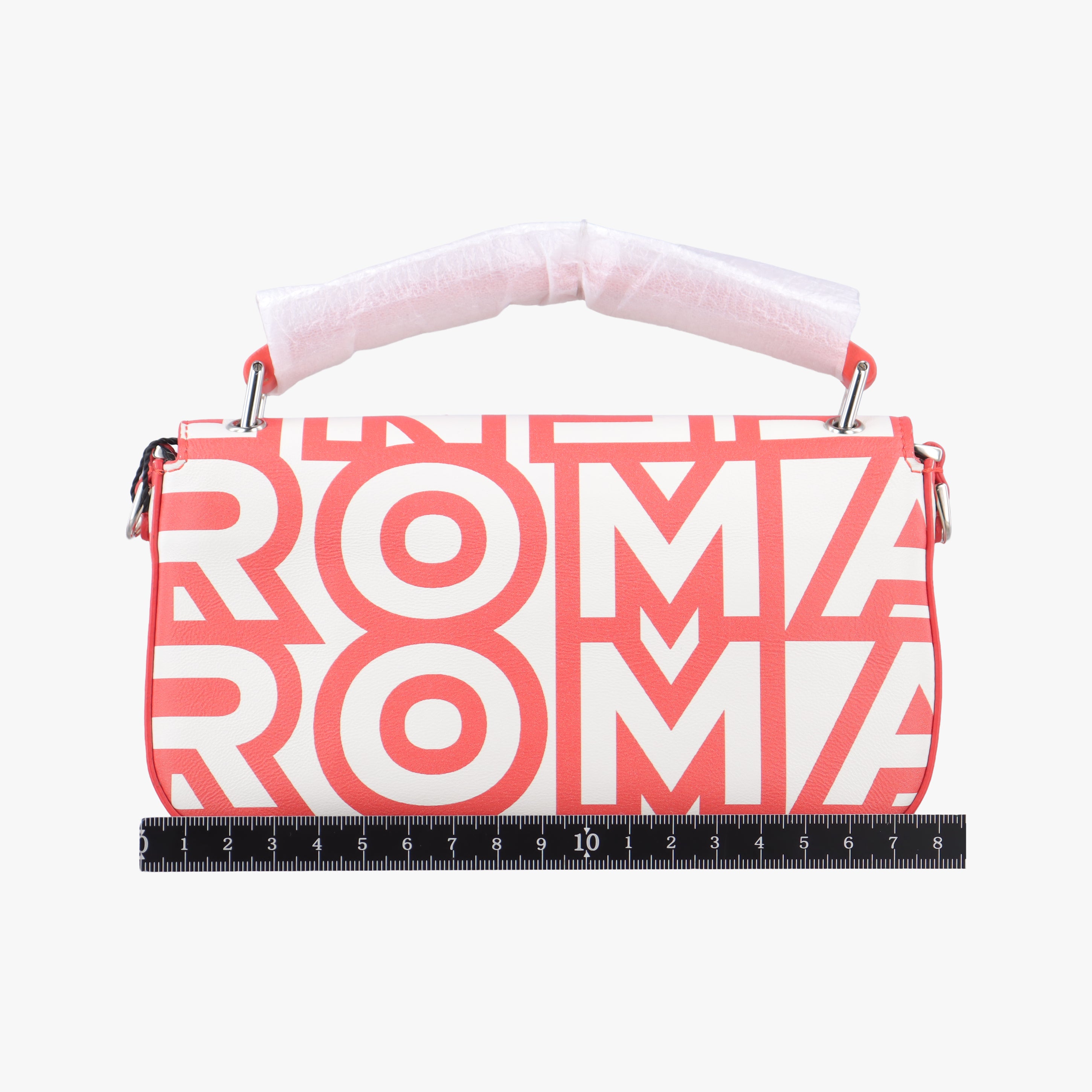 Pre-owned Fendi BAGUETTE Red×white Leather 7AS142 shoulderbag | stylenewstar