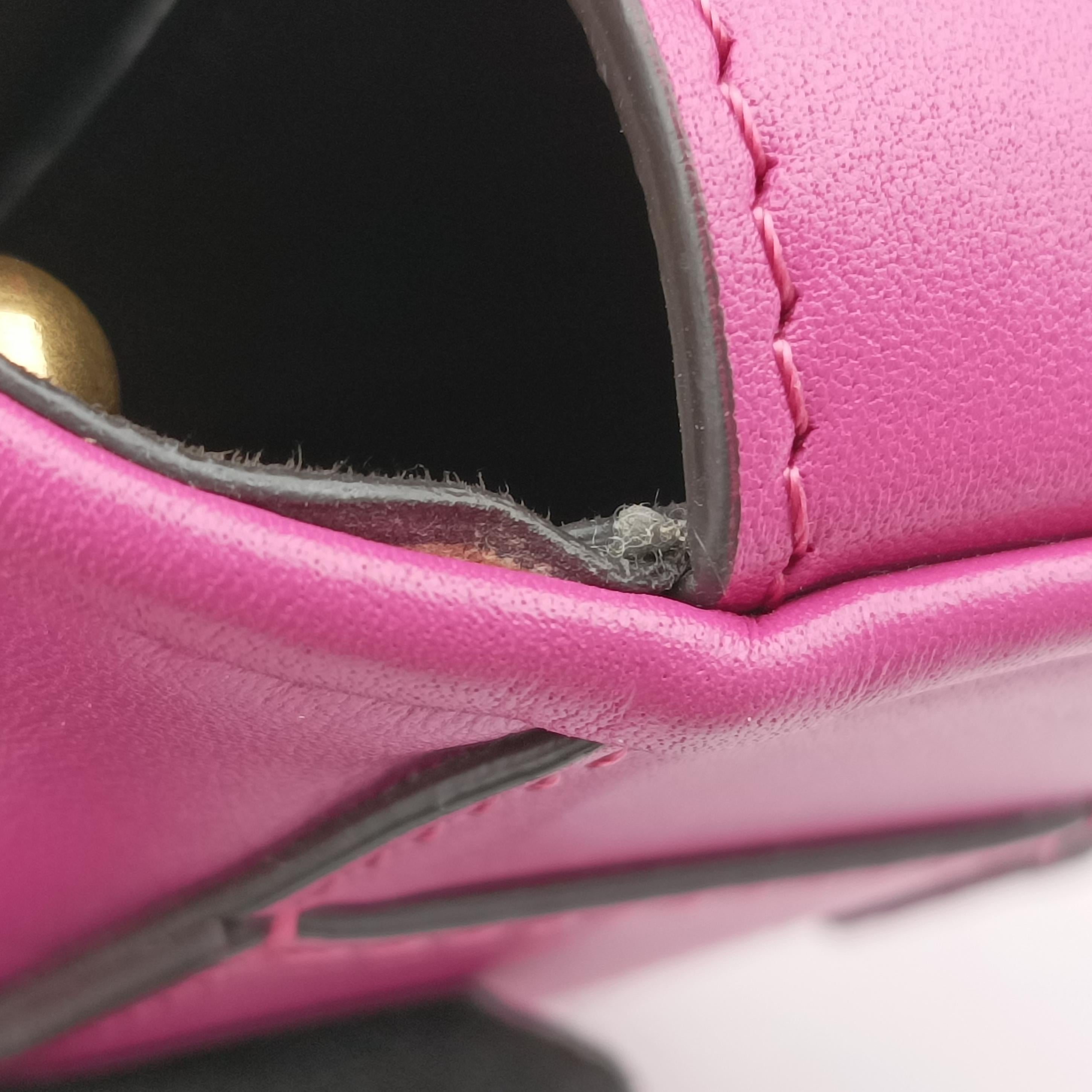 Pre-owned Fendi C'mon Small Pink Leather 7AS219 shoulderbag | stylenewstar