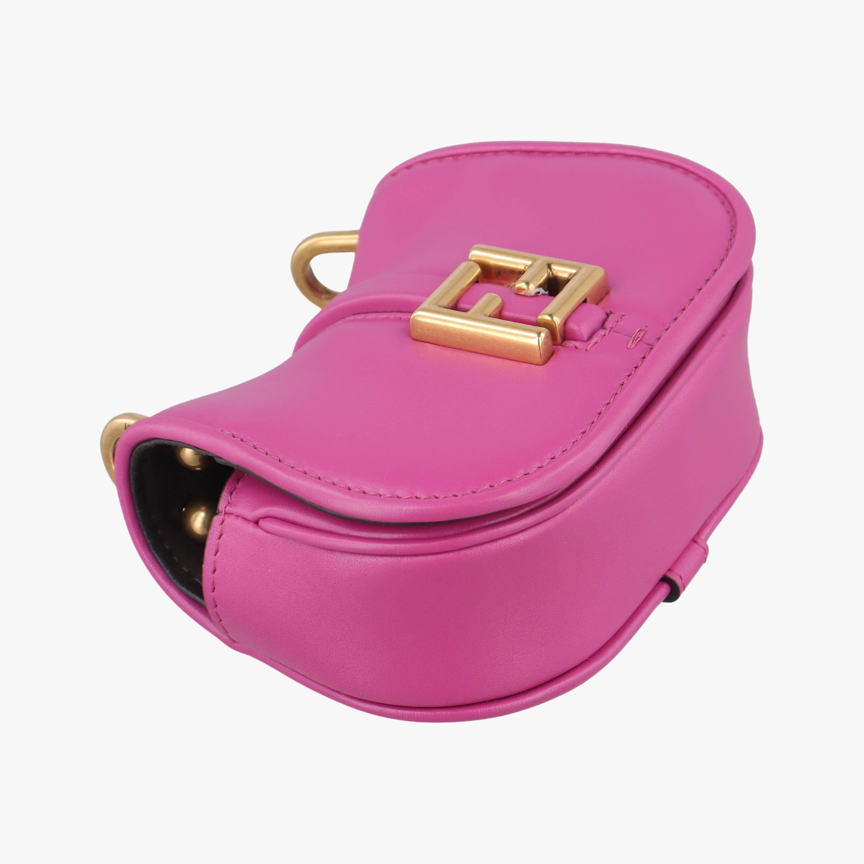 Pre-owned Fendi C'mon Small Pink Leather 7AS219 shoulderbag | stylenewstar