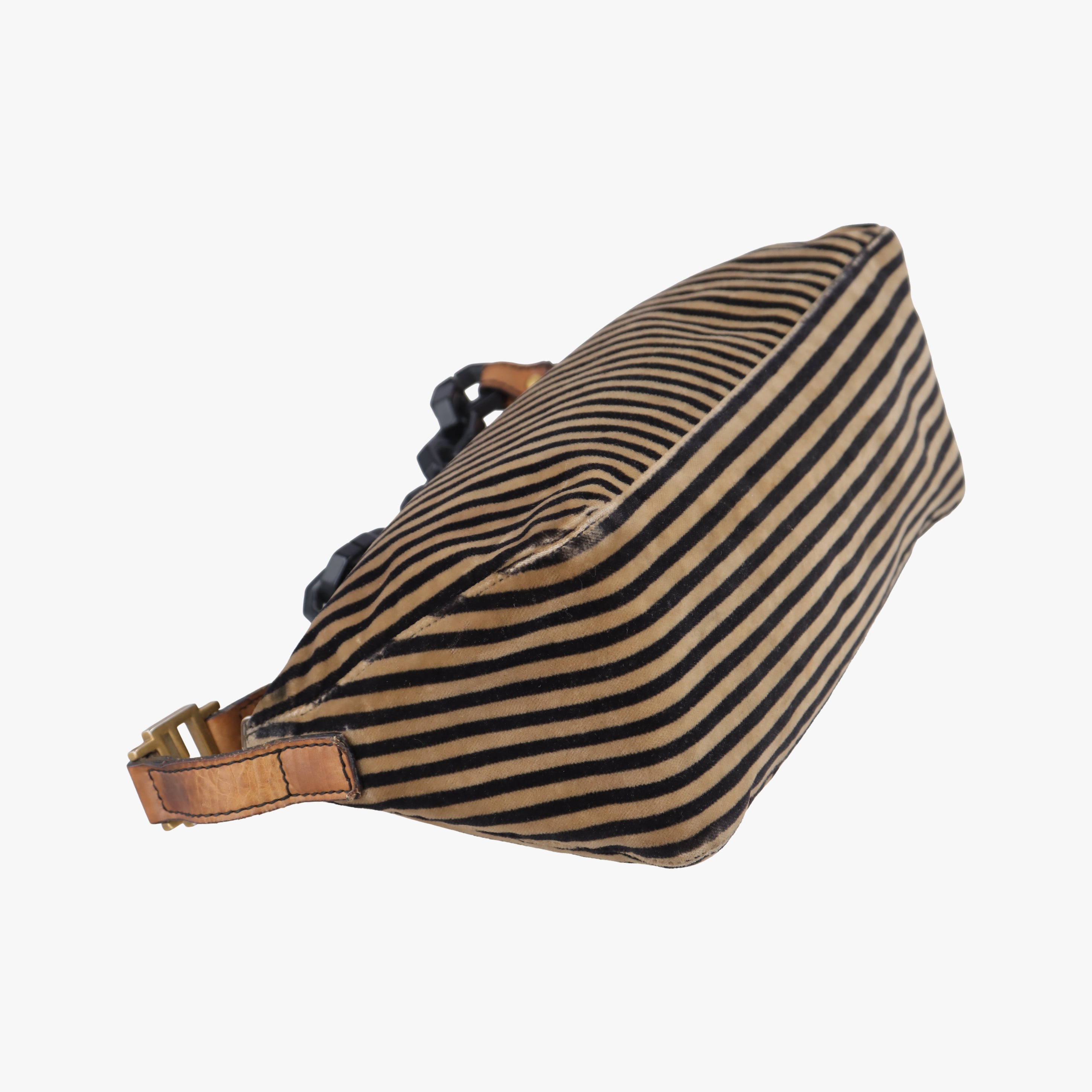 Secondhand Fendi Mamma Baguette Brown x Beige velour 8BR444 shoulderbag | stylenewstar