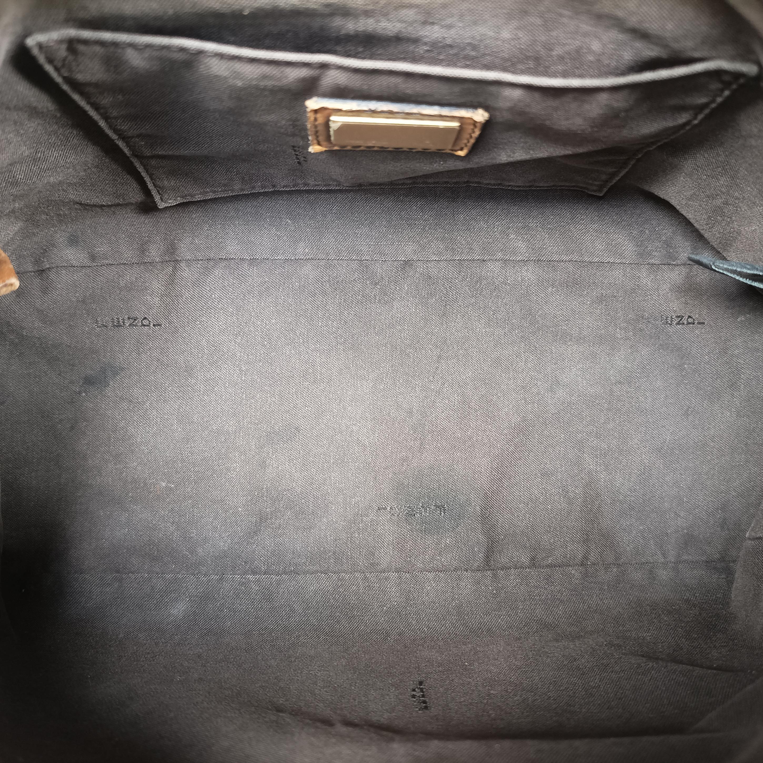 Secondhand Fendi Mamma Baguette Brown x Beige velour 8BR444 shoulderbag | stylenewstar