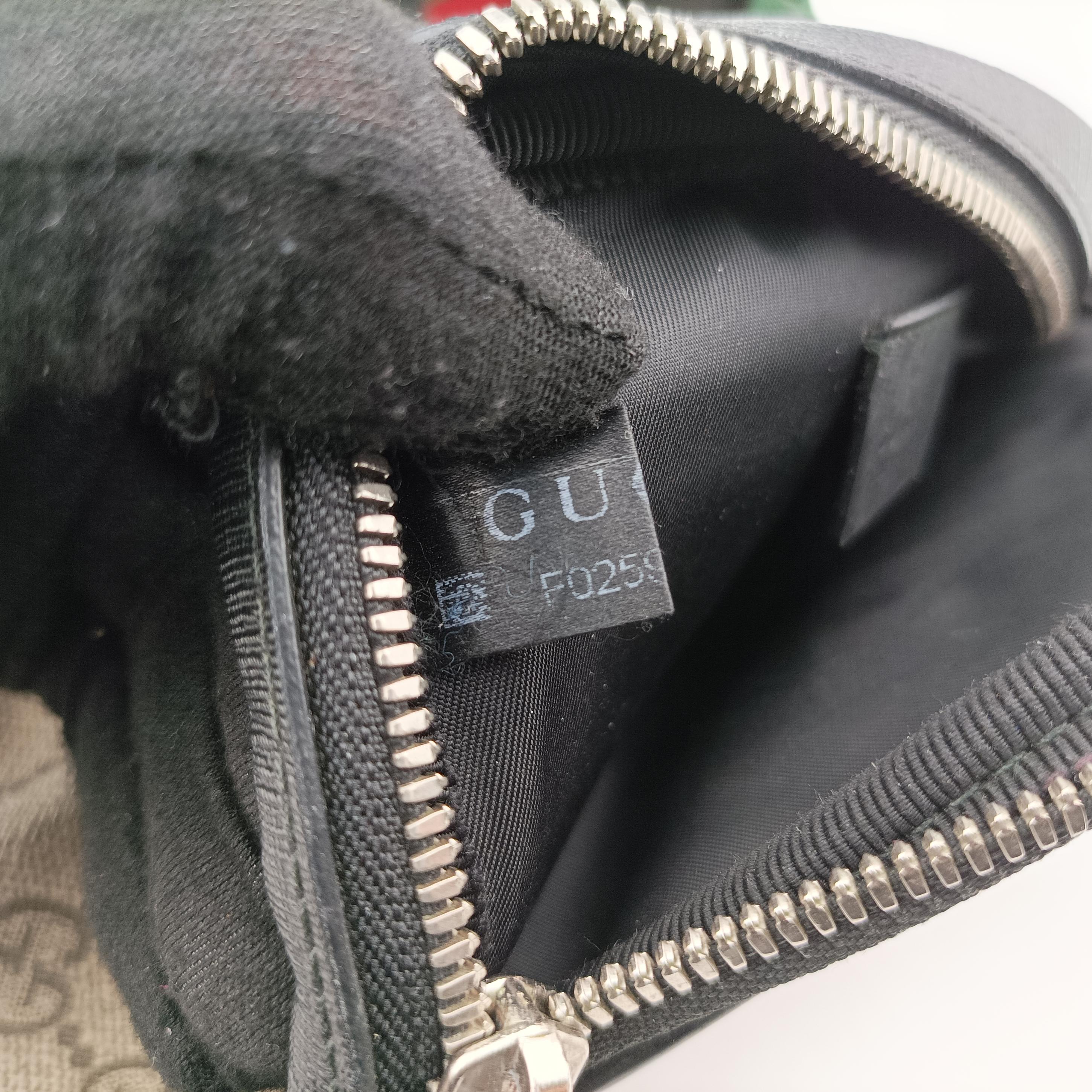 Pre-owned Gucci GG Supreme Web Brown Canvas×Leather 450956 bum bag/waist bag | stylenewstar