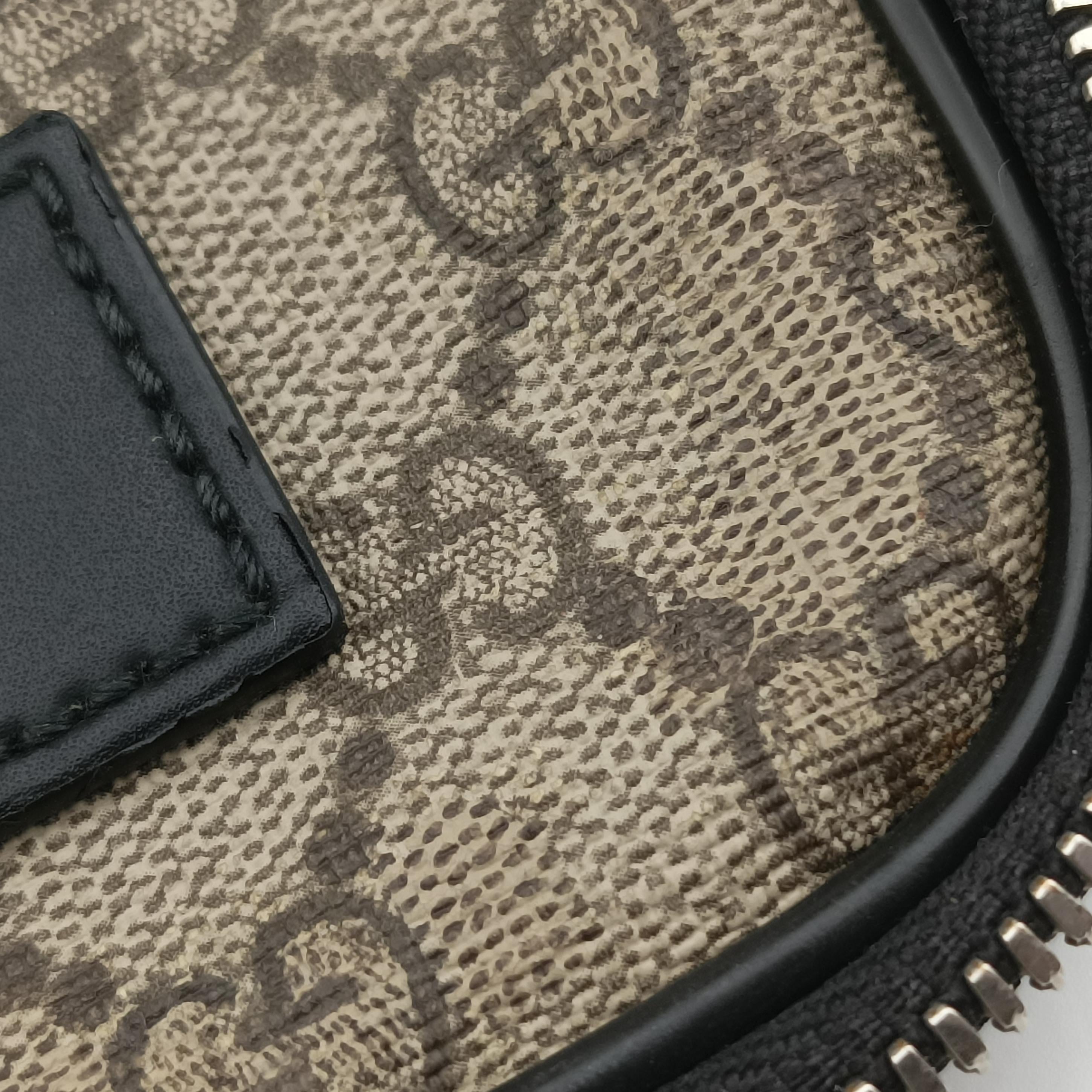 Pre-owned Gucci GG Supreme Web Brown Canvas×Leather 450956 bum bag/waist bag | stylenewstar